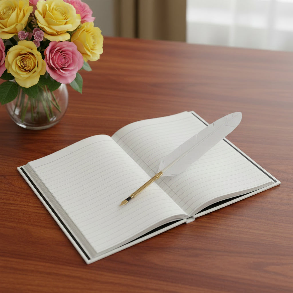 Wedding - Couples Hardcover Journal — "If ever two were one, then surely we"