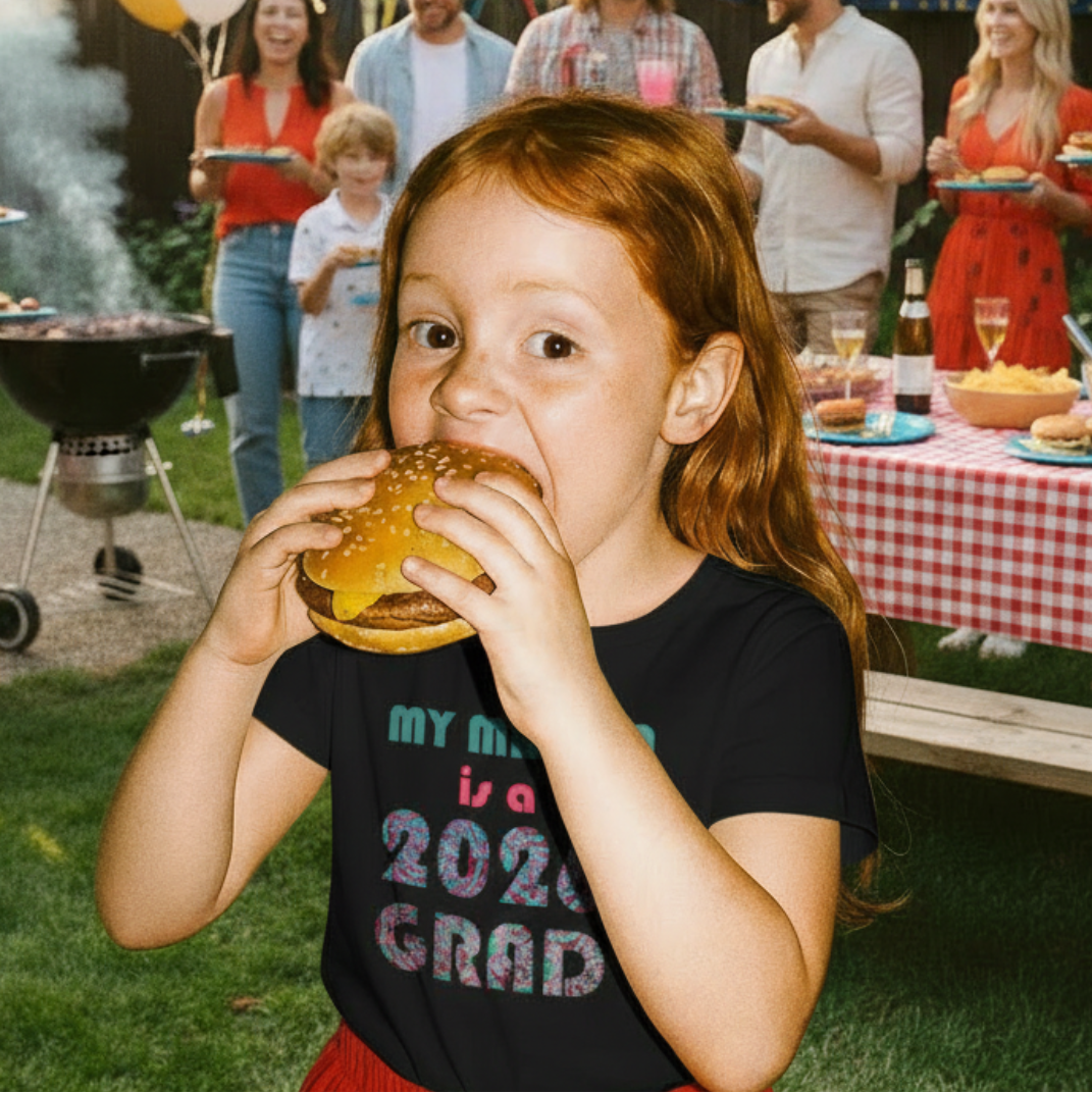 Kids Tee — "My Mama is a 2026 Grad" Colorful Graduation Shirt