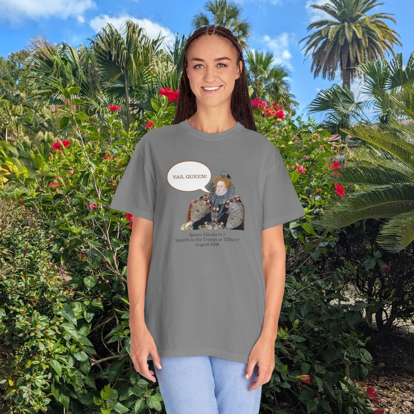 Queen Elizabeth I Portrait Tee — Vintage Art Graphic T-Shirt - Nensensical