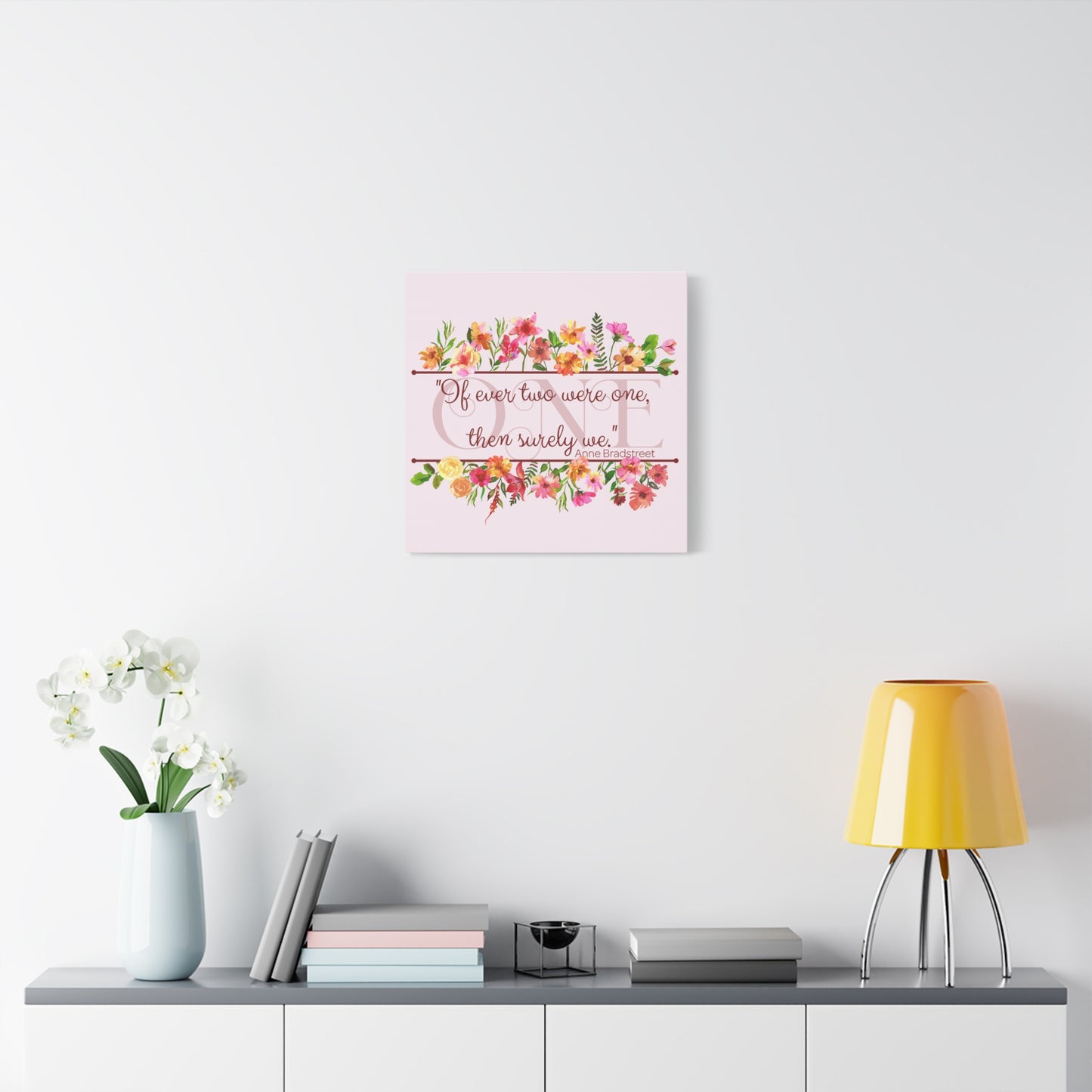 Bradstreet Poem Canvas Print — Romantic Wedding Love Quote for Literature Lovers
