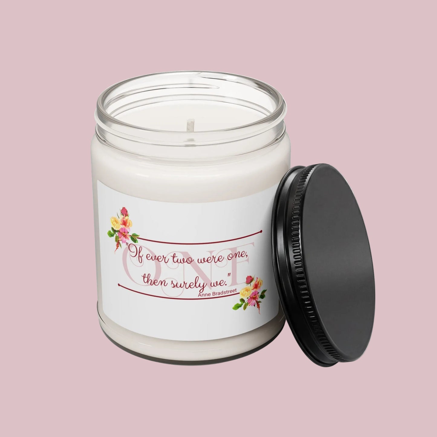 Anne Bradstreet Quote Wedding Candle — Romantic Soy Scented Candle (9oz)
