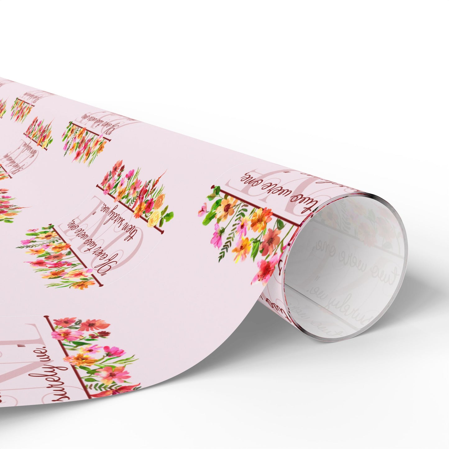 Wedding Wrapping Paper — “If Ever Two Were One” Anne Bradstreet Quote (Literature & Poetry Gift Wrap)