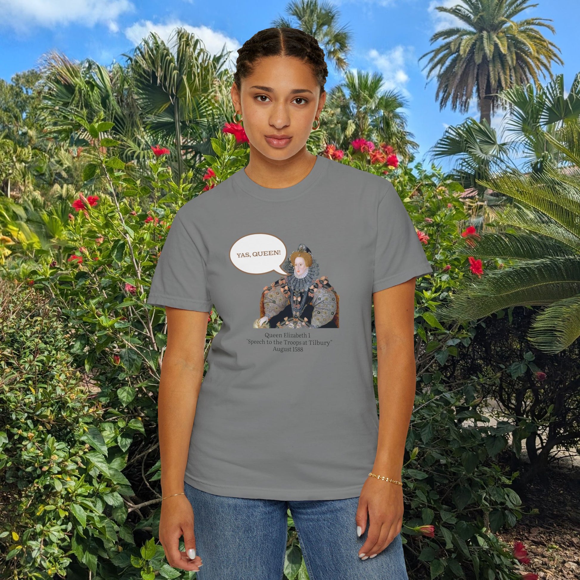 Queen Elizabeth I Portrait Tee — Vintage Art Graphic T-Shirt - Nensensical