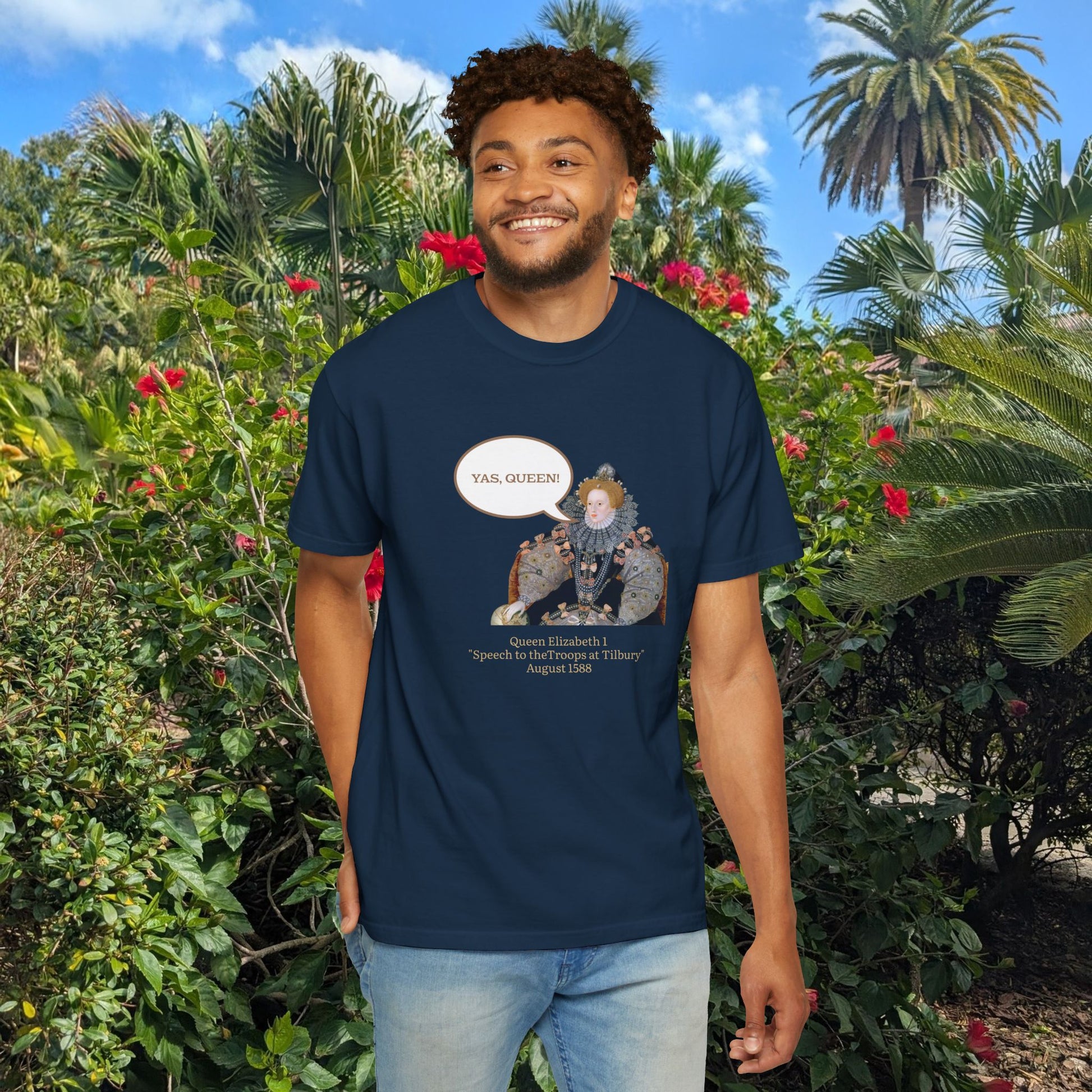 Queen Elizabeth I Portrait Tee — Vintage Art Graphic T-Shirt - Nensensical