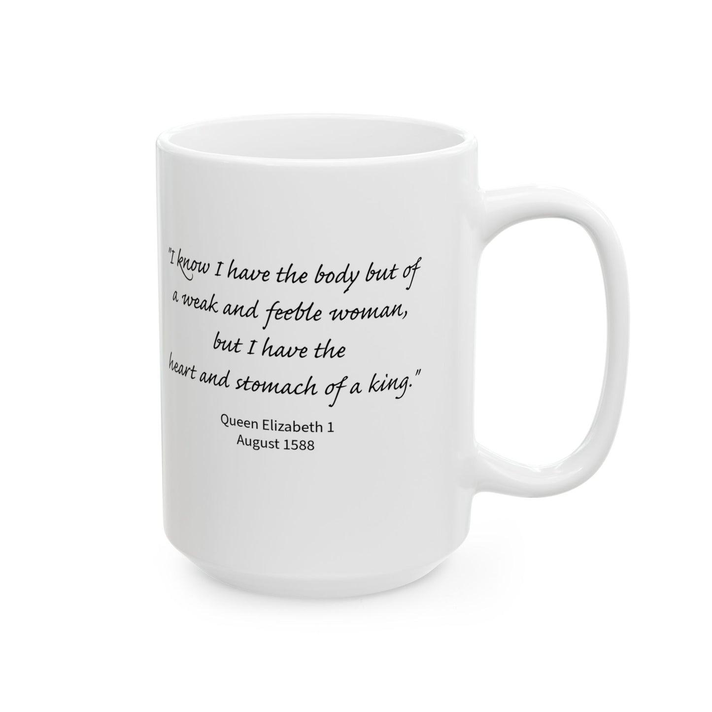 Queen Portrait with 'Yas Queen' Speech Bubble Mug | Ceramic Mug - Nensensical