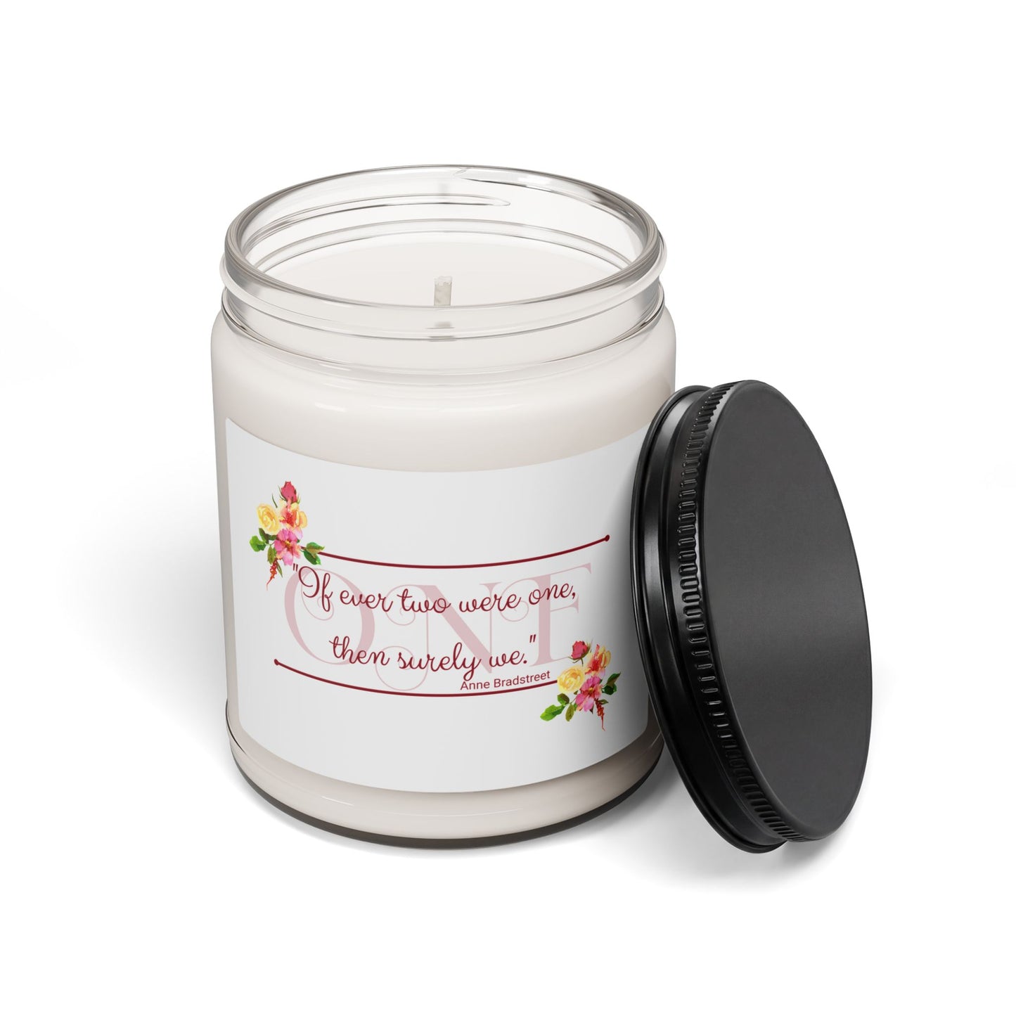 Anne Bradstreet Quote Wedding Candle — Romantic Soy Scented Candle (9oz)