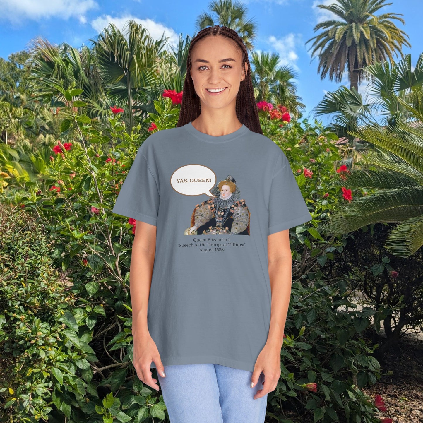 Queen Elizabeth I Portrait Tee — Vintage Art Graphic T-Shirt - Nensensical