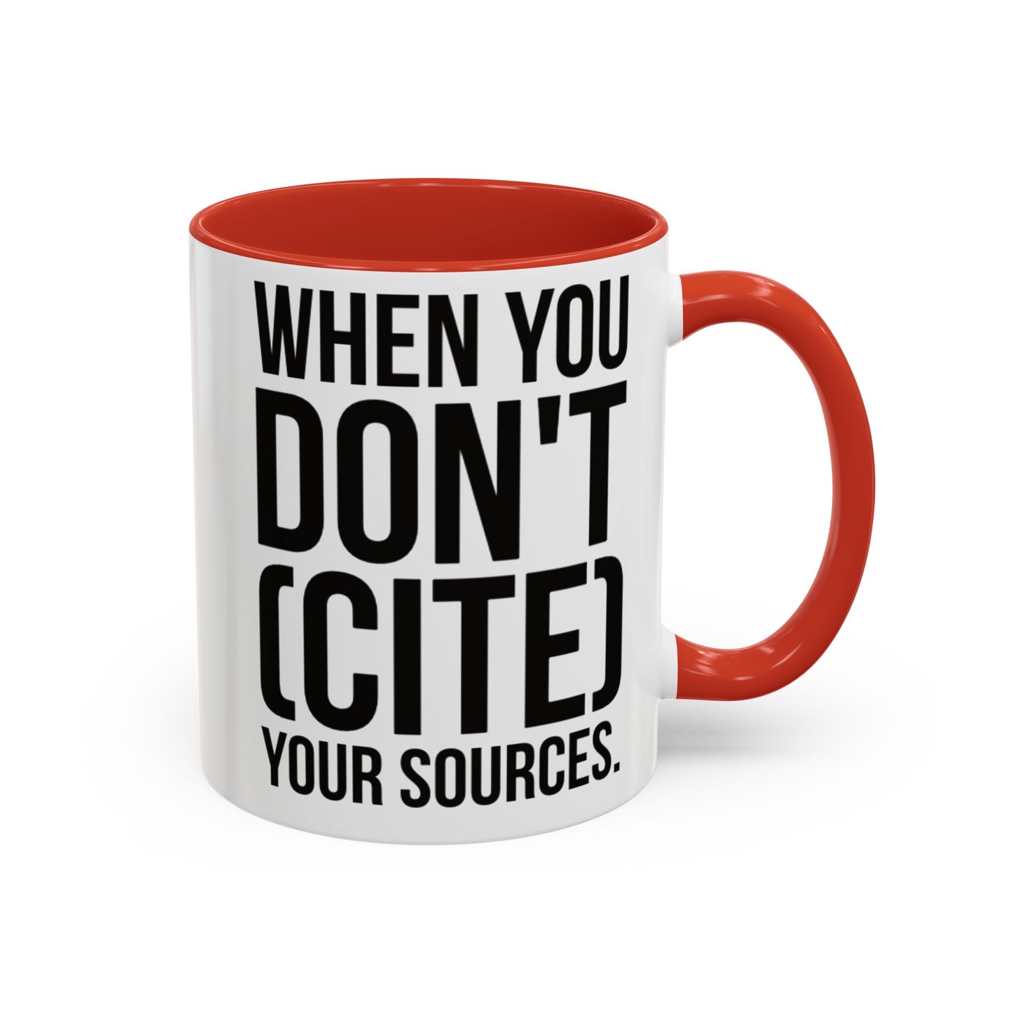 Bruh... It's Lowkey Sus — Accent Coffee Mug (Academic/Teacher Humor) - Nensensical