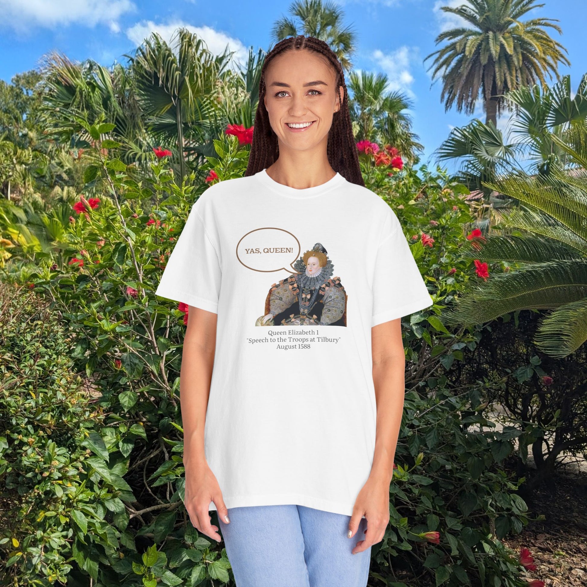 Queen Elizabeth I Portrait Tee — Vintage Art Graphic T-Shirt - Nensensical