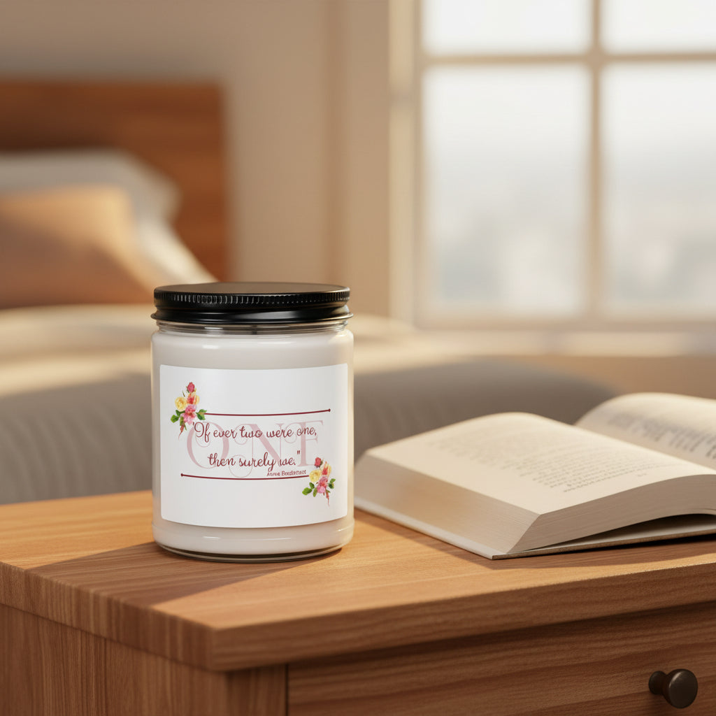 Anne Bradstreet Quote Wedding Candle — Romantic Soy Scented Candle (9oz)