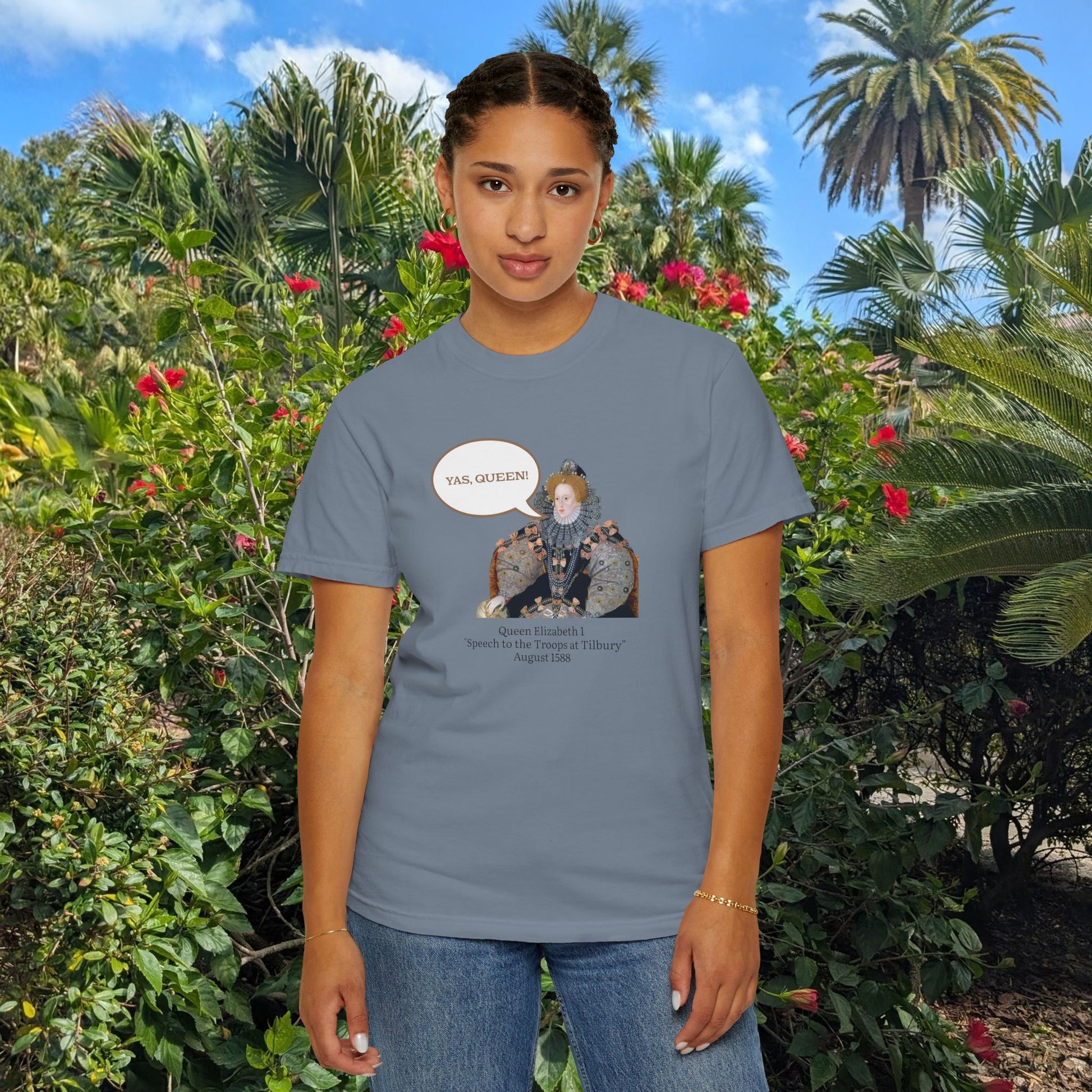 Queen Elizabeth I Portrait Tee — Vintage Art Graphic T-Shirt - Nensensical
