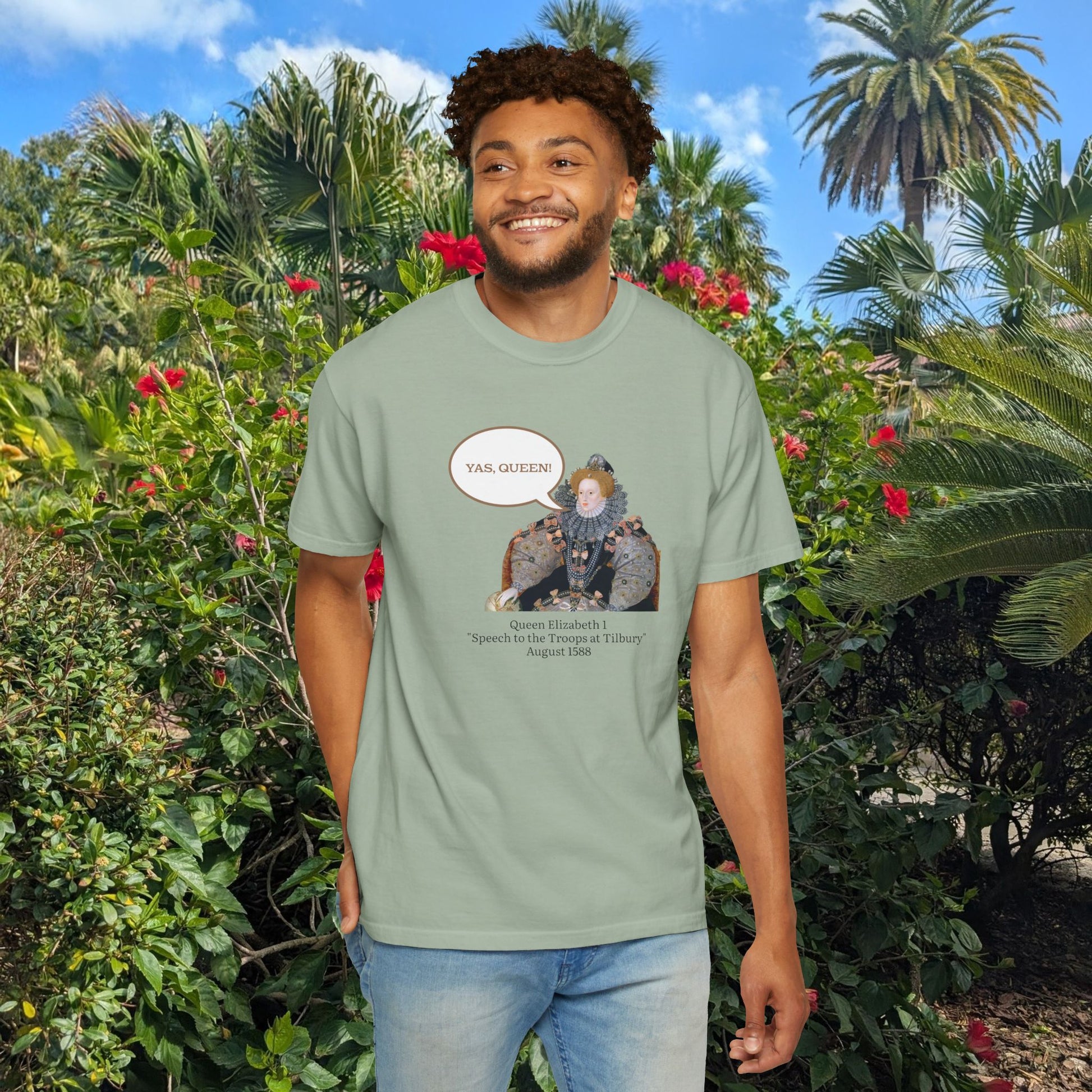 Queen Elizabeth I Portrait Tee — Vintage Art Graphic T-Shirt - Nensensical