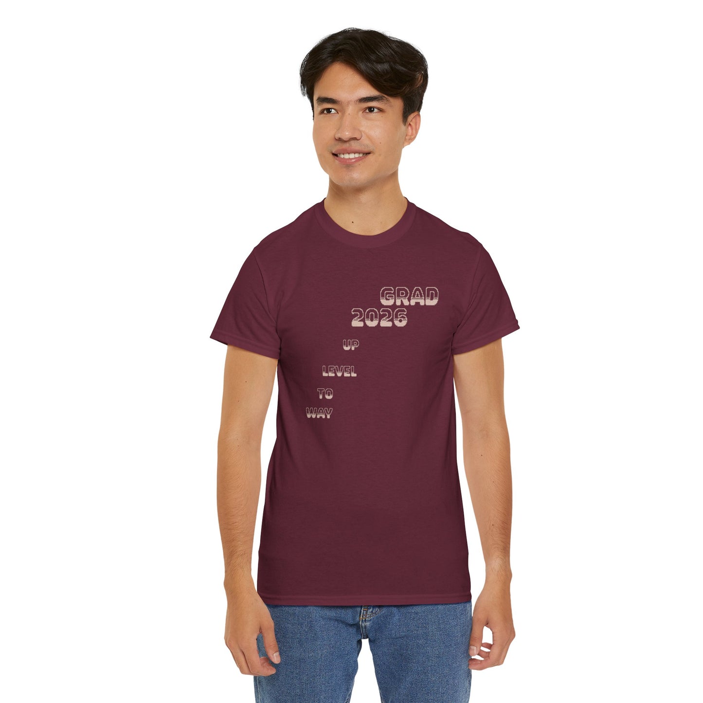 Personalized Graduation T-Shirt — Way to Level Up Custom Name Grad Tee - Nensensical