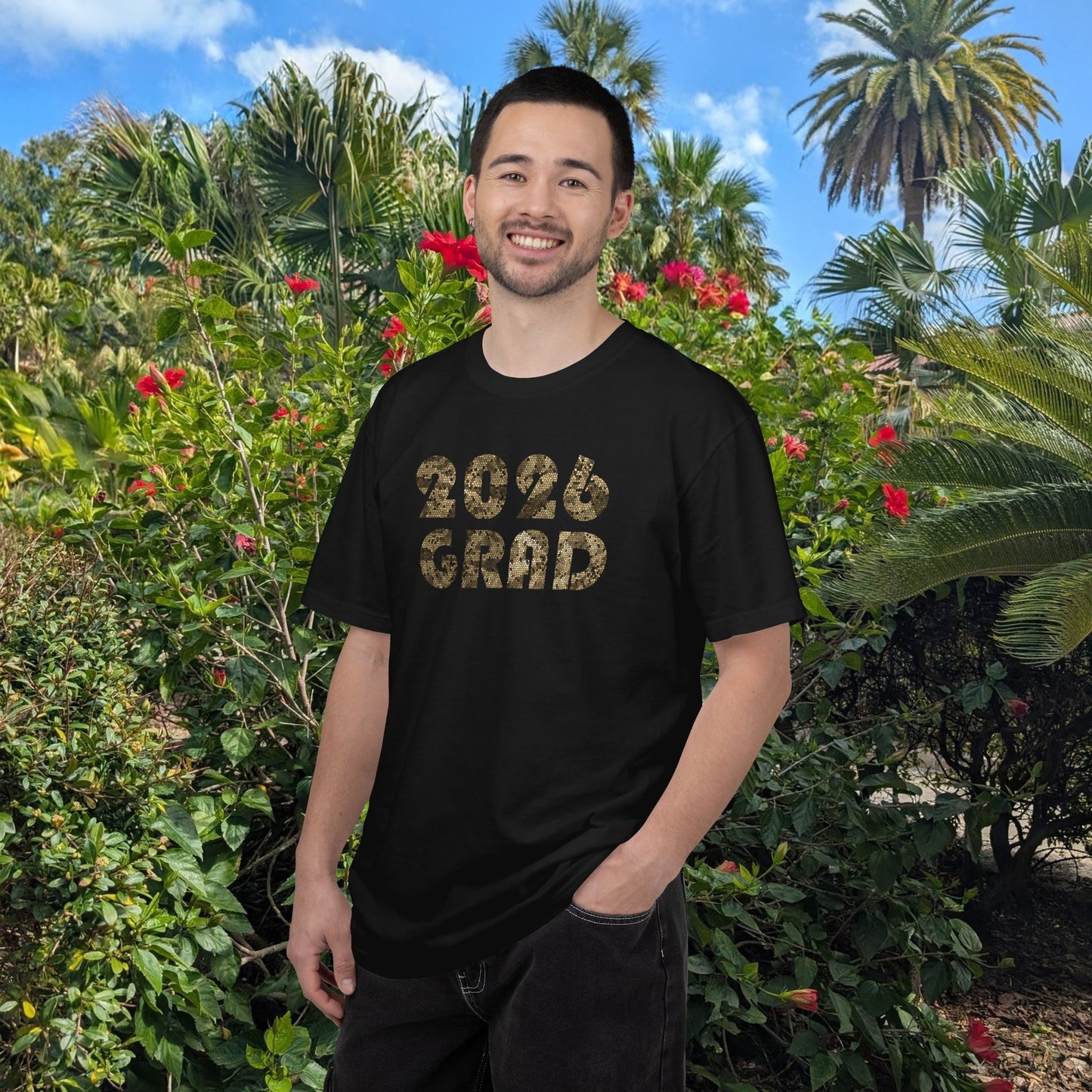 Personalizable Graduation 2026 Neutral Geometric Pattern Tee — Senior Commemorative T-Shirt - Nensensical