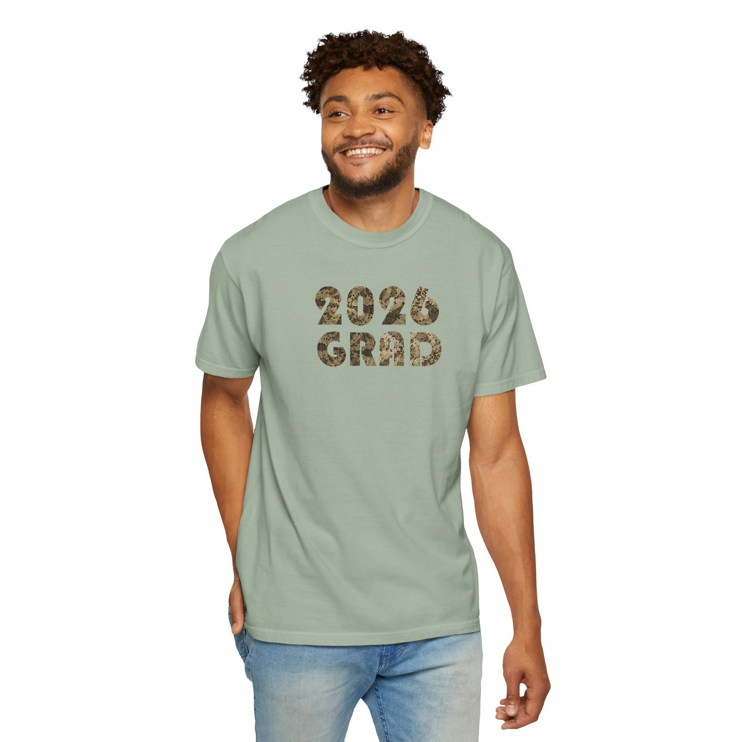 Personalizable Graduation 2026 Neutral Geometric Pattern Tee — Senior Commemorative T-Shirt - Nensensical