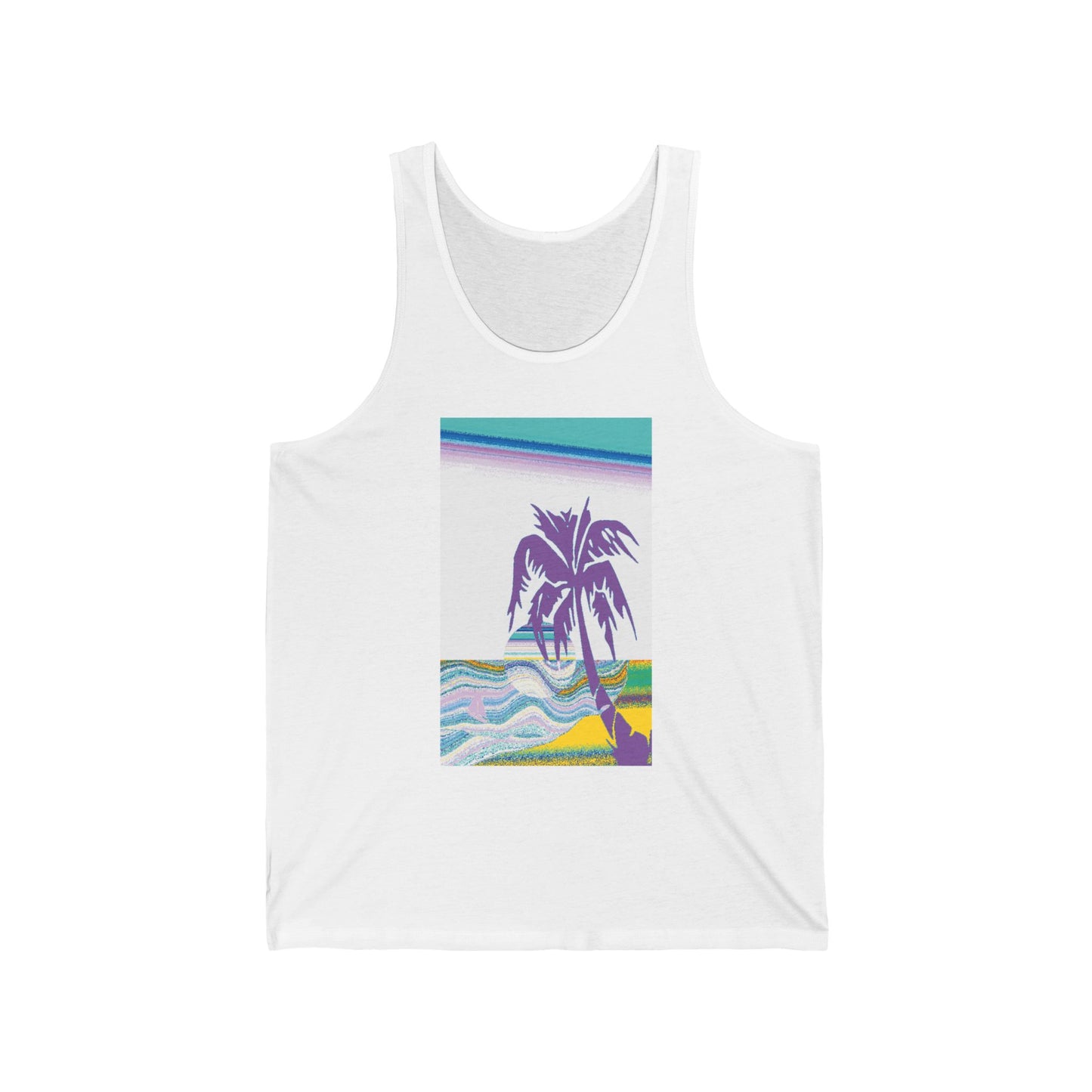Summer Sunset Vibes Tank Top – Retro Palm Beach Graphic