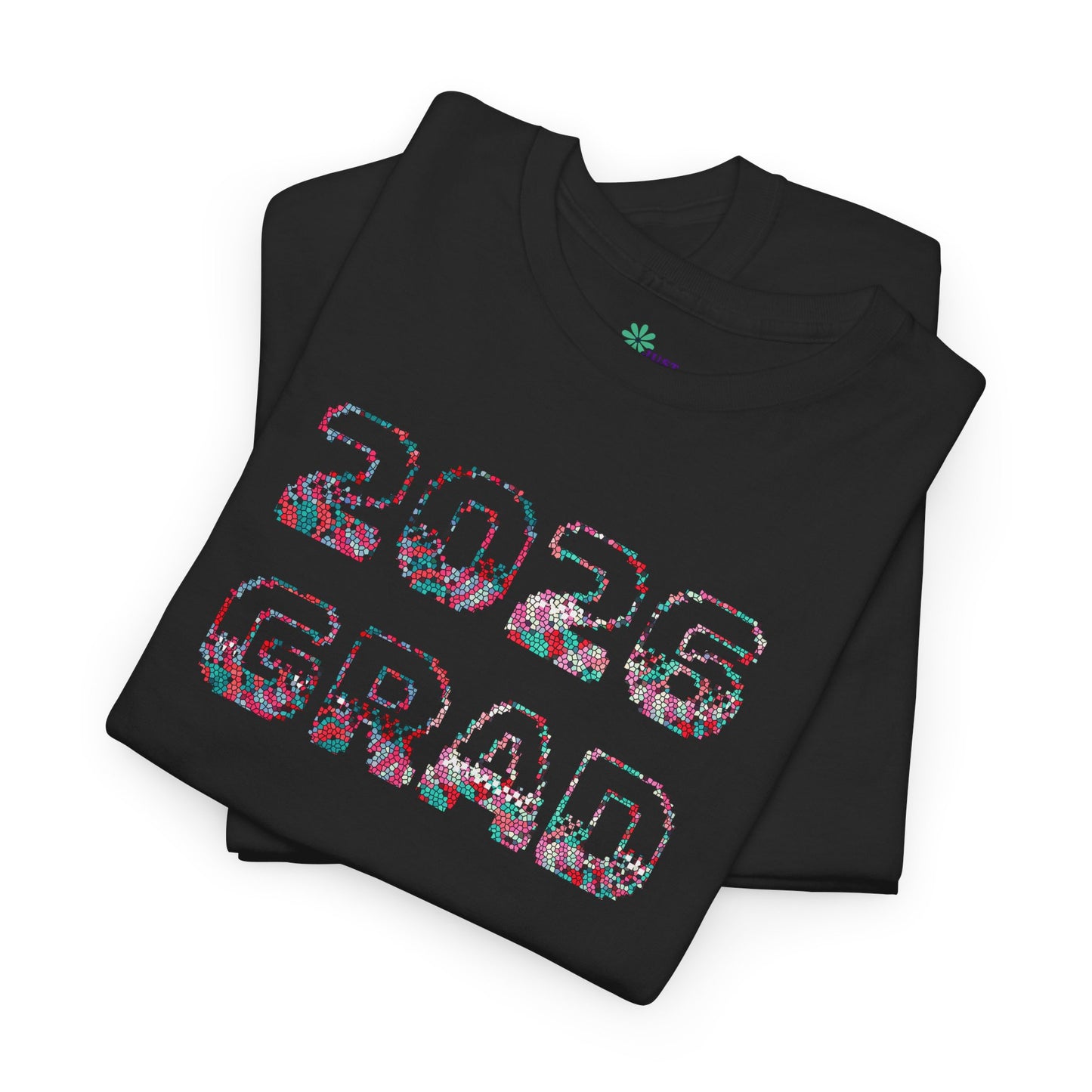 2026 Pixelated Grad T-Shirt Team Supporter — Personalized Back Name Senior Class Tee - Nensensical
