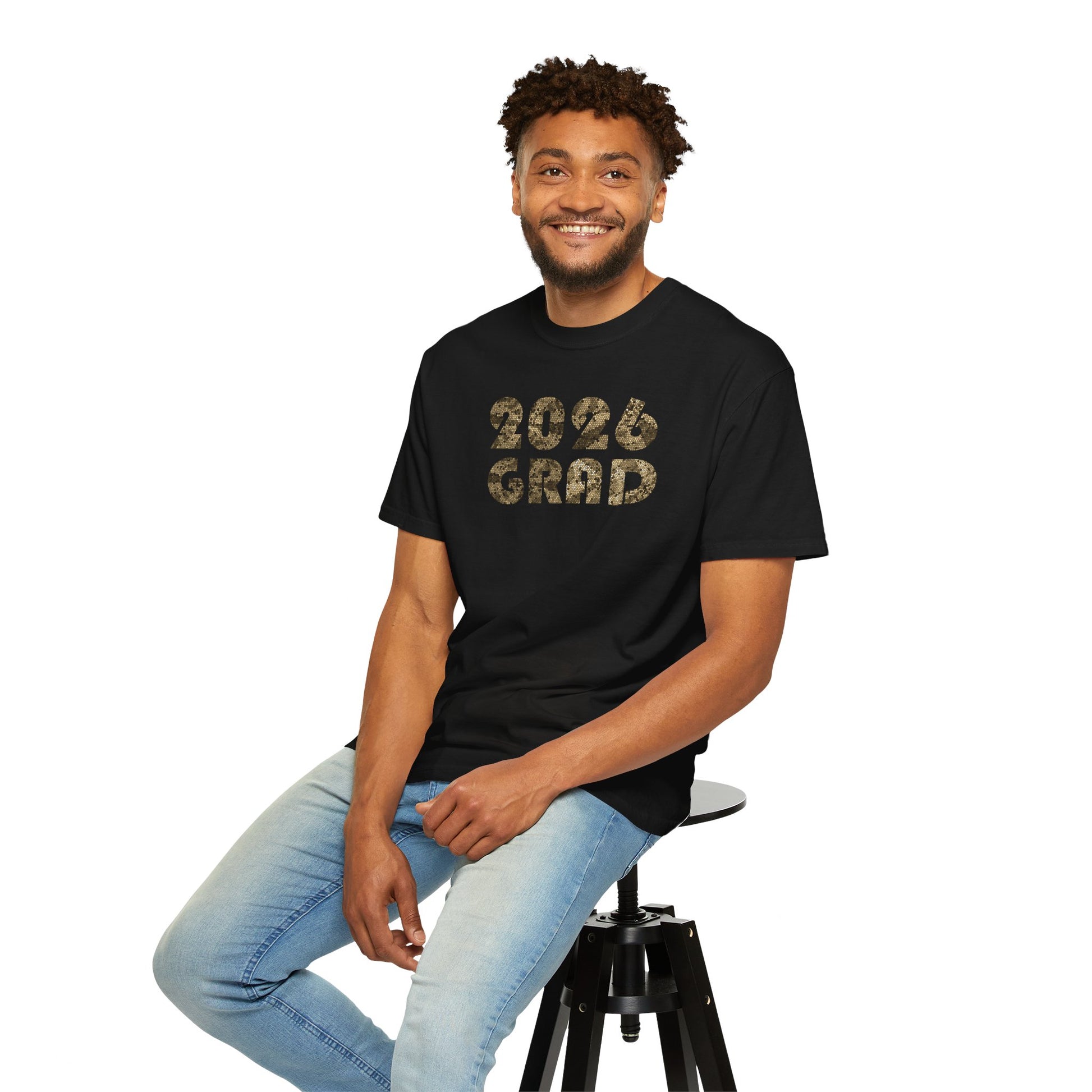 Personalizable Graduation 2026 Neutral Geometric Pattern Tee — Senior Commemorative T-Shirt - Nensensical