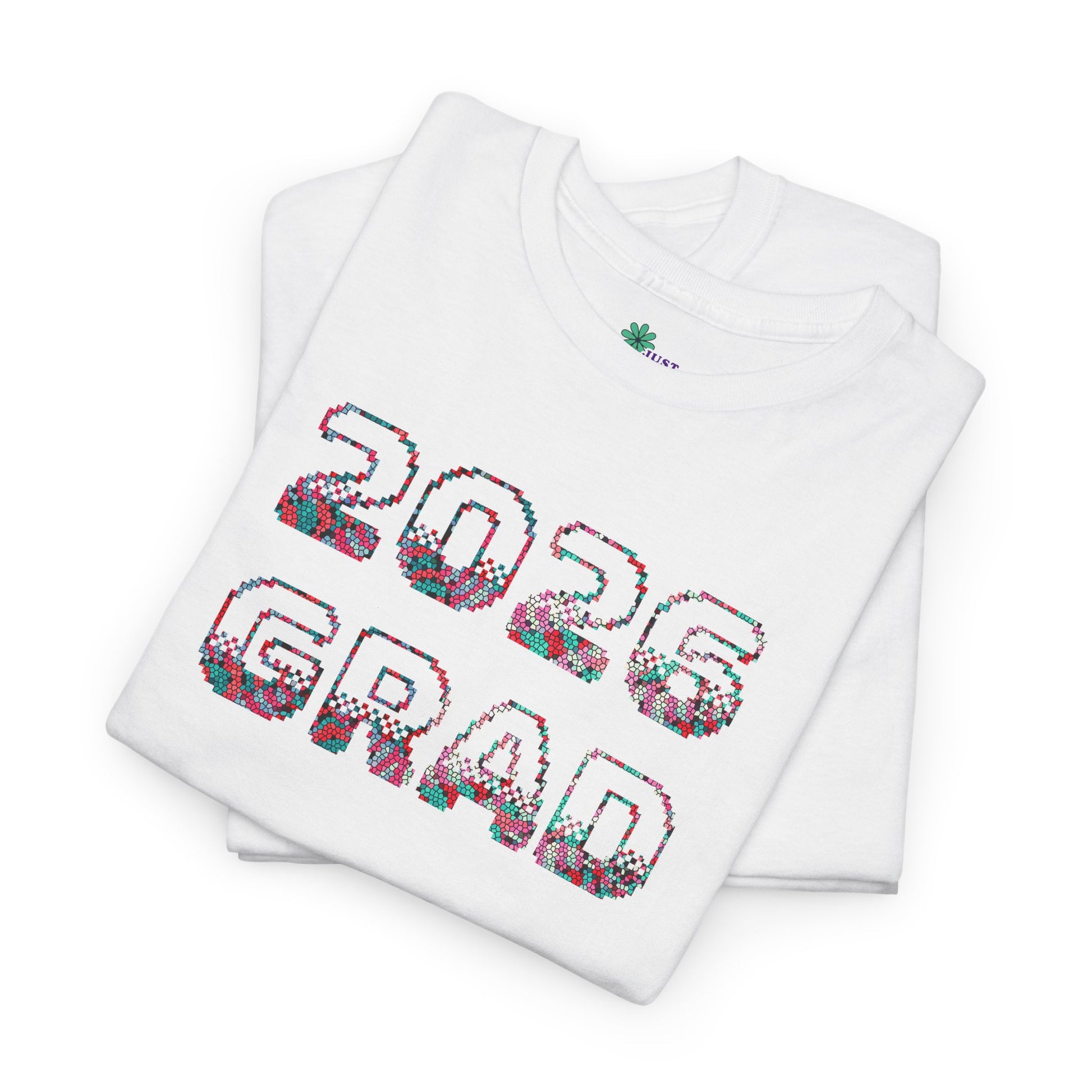 2026 Pixelated Grad T-Shirt Team Supporter — Personalized Back Name Senior Class Tee - Nensensical