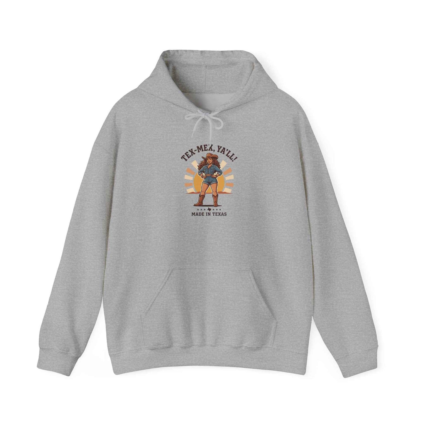 Tex‑Mex Y’all Hoodie | Texas Lone Star, Cowgirl Western State Pride