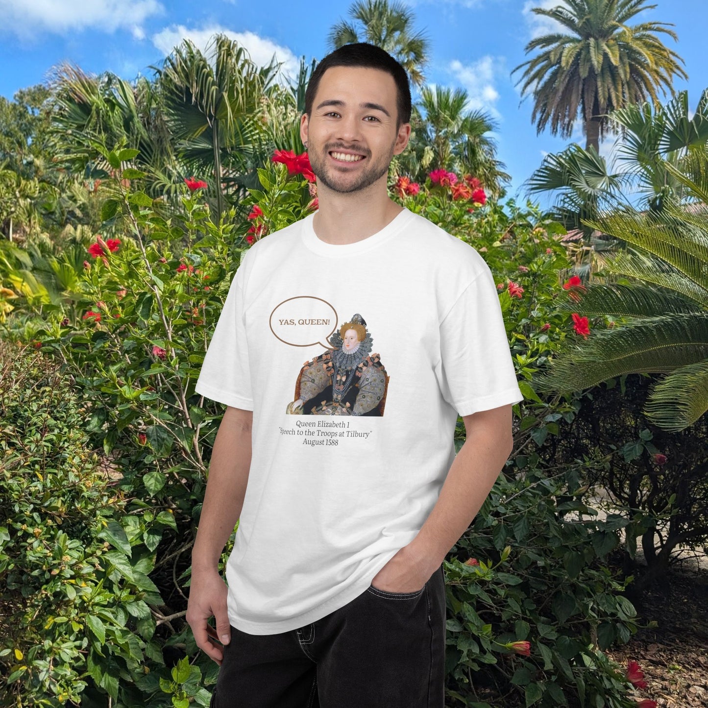 Queen Elizabeth I Portrait Tee — Vintage Art Graphic T-Shirt - Nensensical