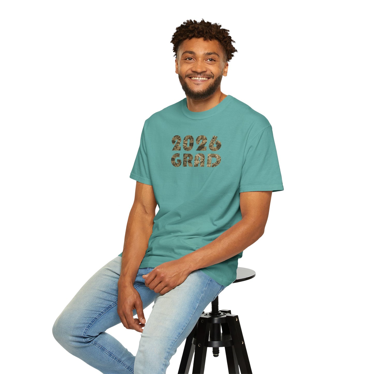 Personalizable Graduation 2026 Neutral Geometric Pattern Tee — Senior Commemorative T-Shirt - Nensensical