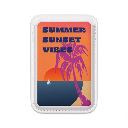 Vegan MagSafe Wallet — Summer Sunset Vibes Card Holder - Nensensical