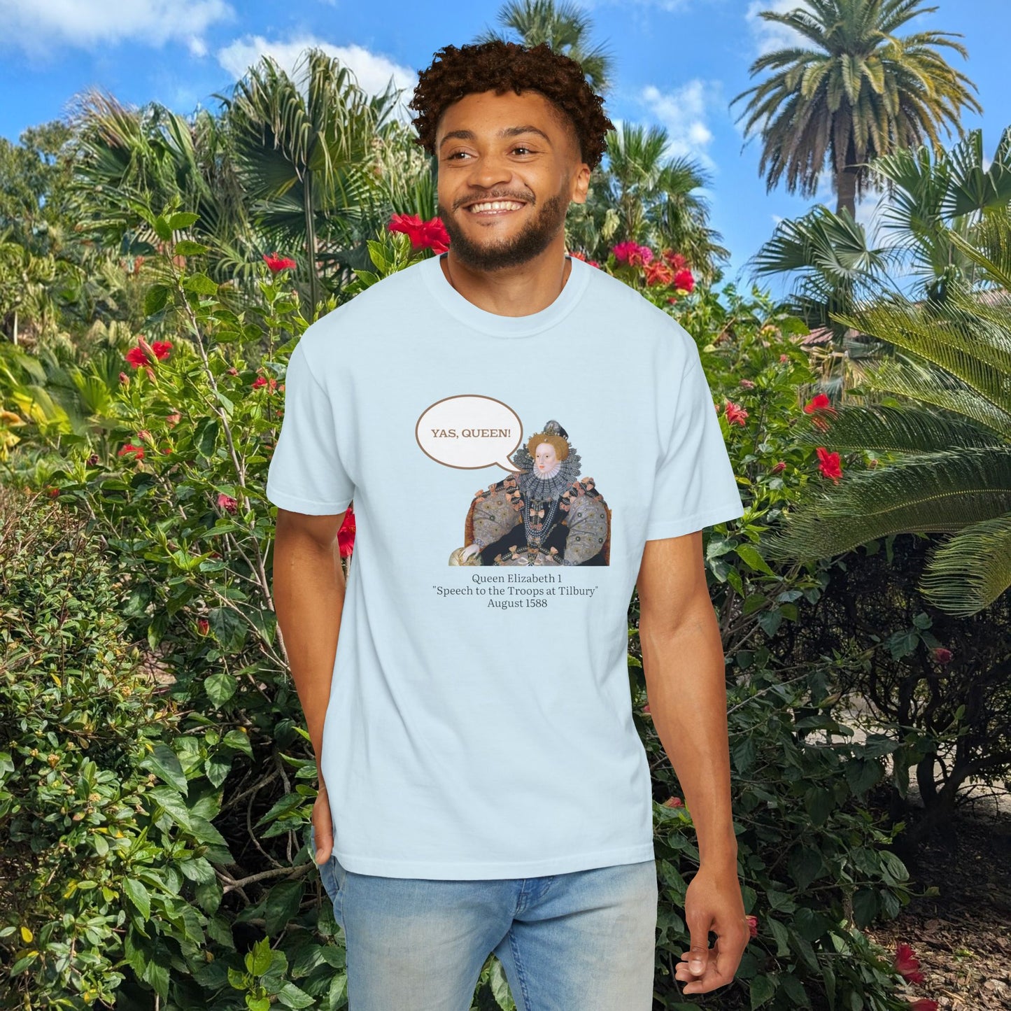 Queen Elizabeth I Portrait Tee — Vintage Art Graphic T-Shirt - Nensensical