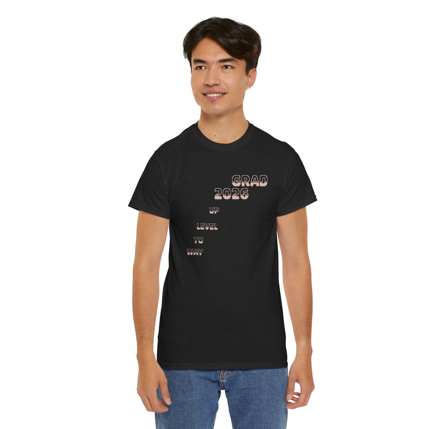 Personalized Graduation T-Shirt — Way to Level Up Custom Name Grad Tee - Nensensical