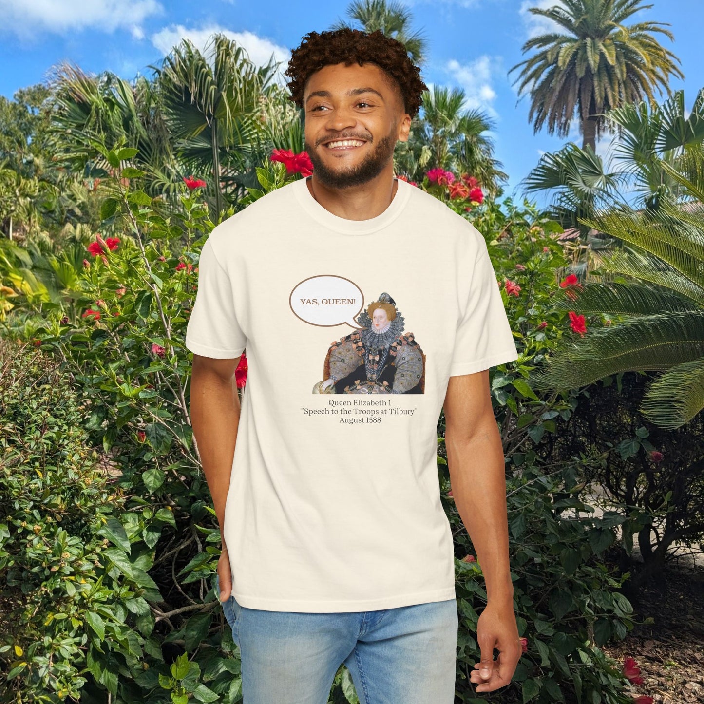 Queen Elizabeth I Portrait Tee — Vintage Art Graphic T-Shirt - Nensensical