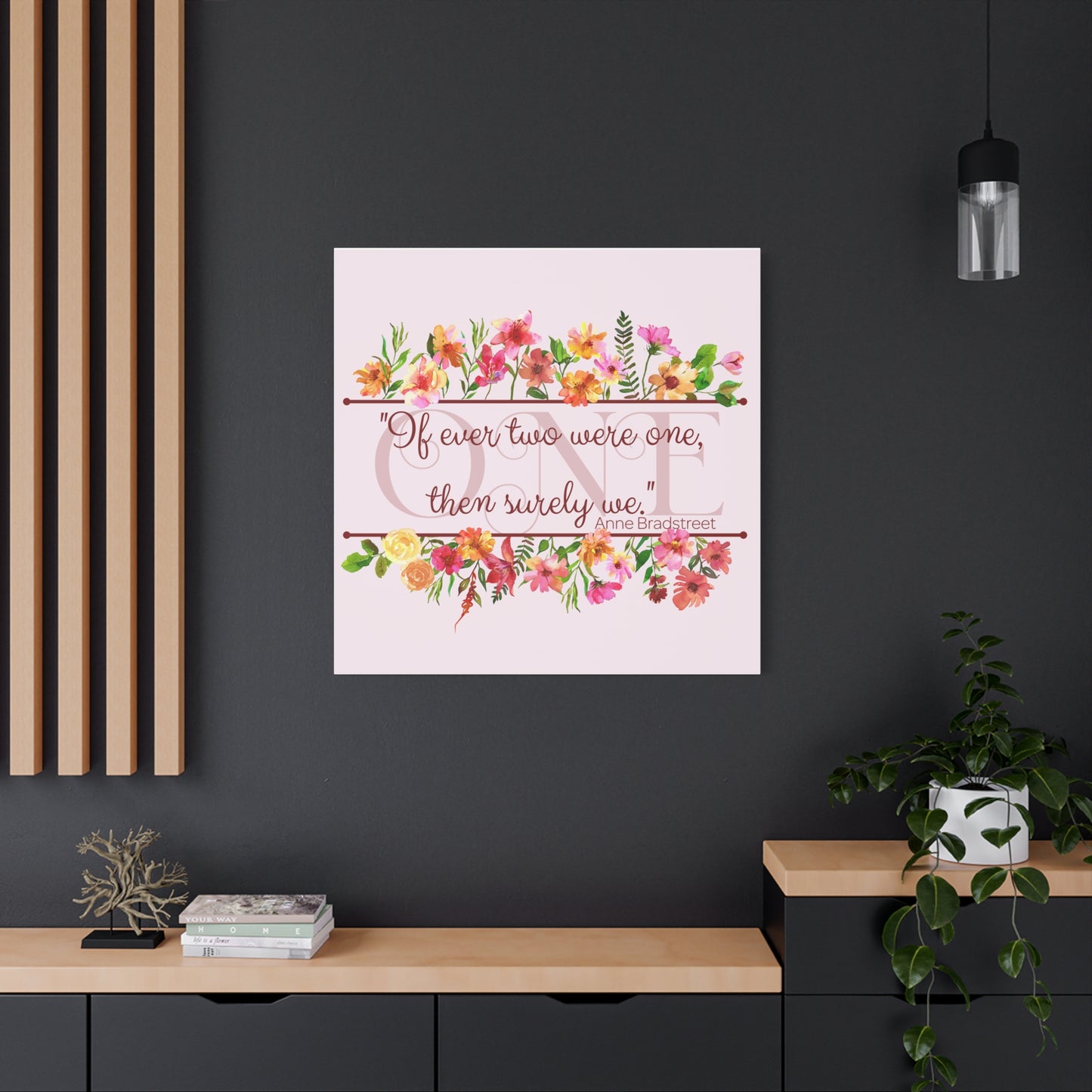 Bradstreet Poem Canvas Print — Romantic Wedding Love Quote for Literature Lovers