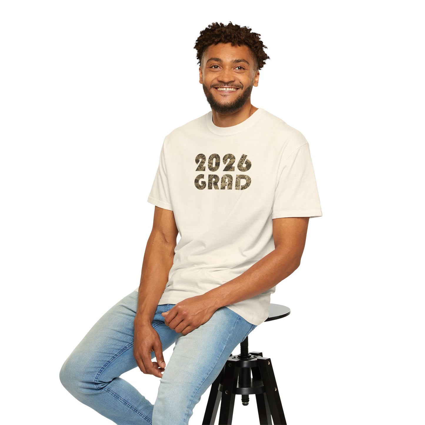 Personalizable Graduation 2026 Neutral Geometric Pattern Tee — Senior Commemorative T-Shirt - Nensensical