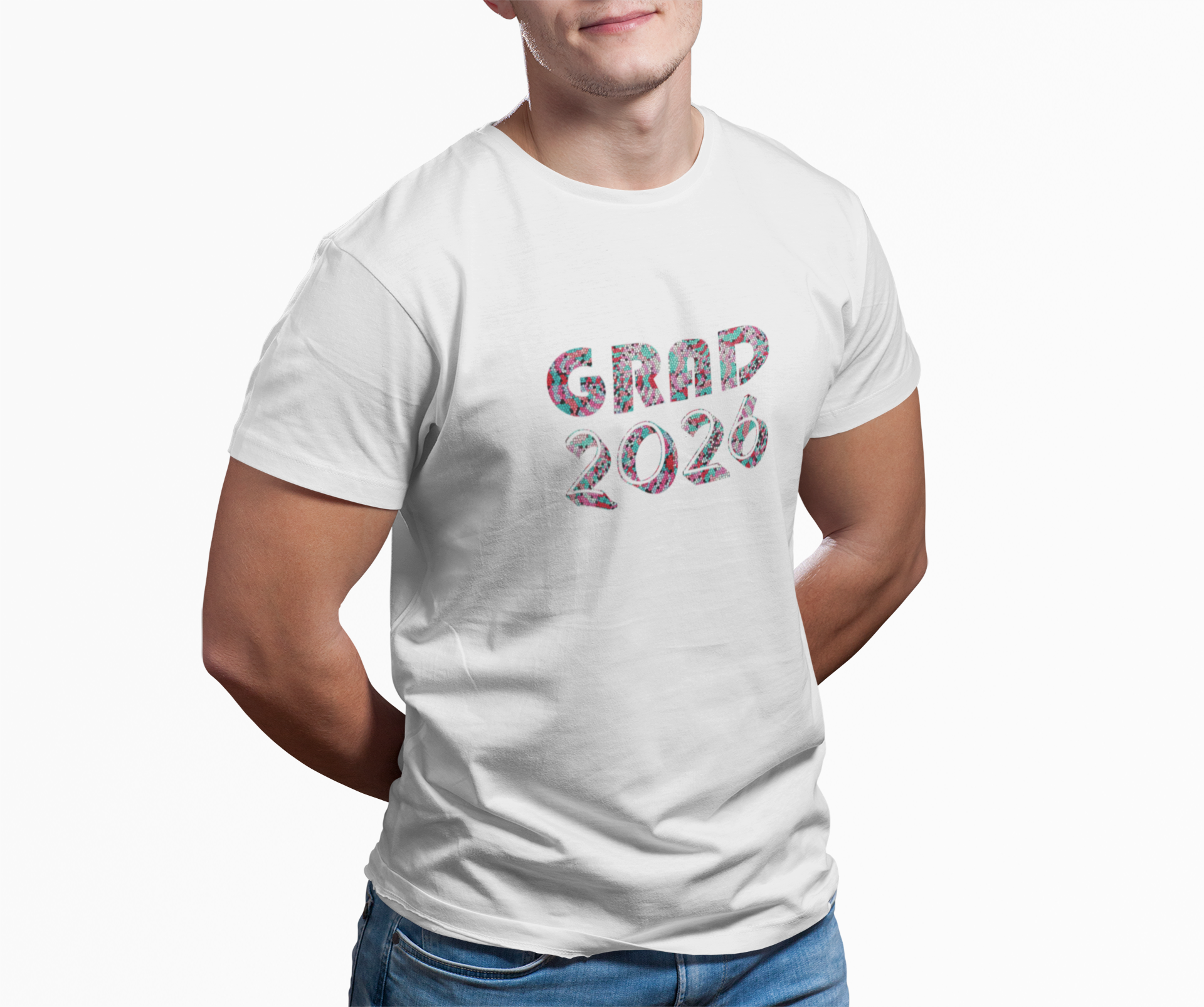 Personalized Graduation T-Shirt — Bold Colorful Name Graphic - Nensensical