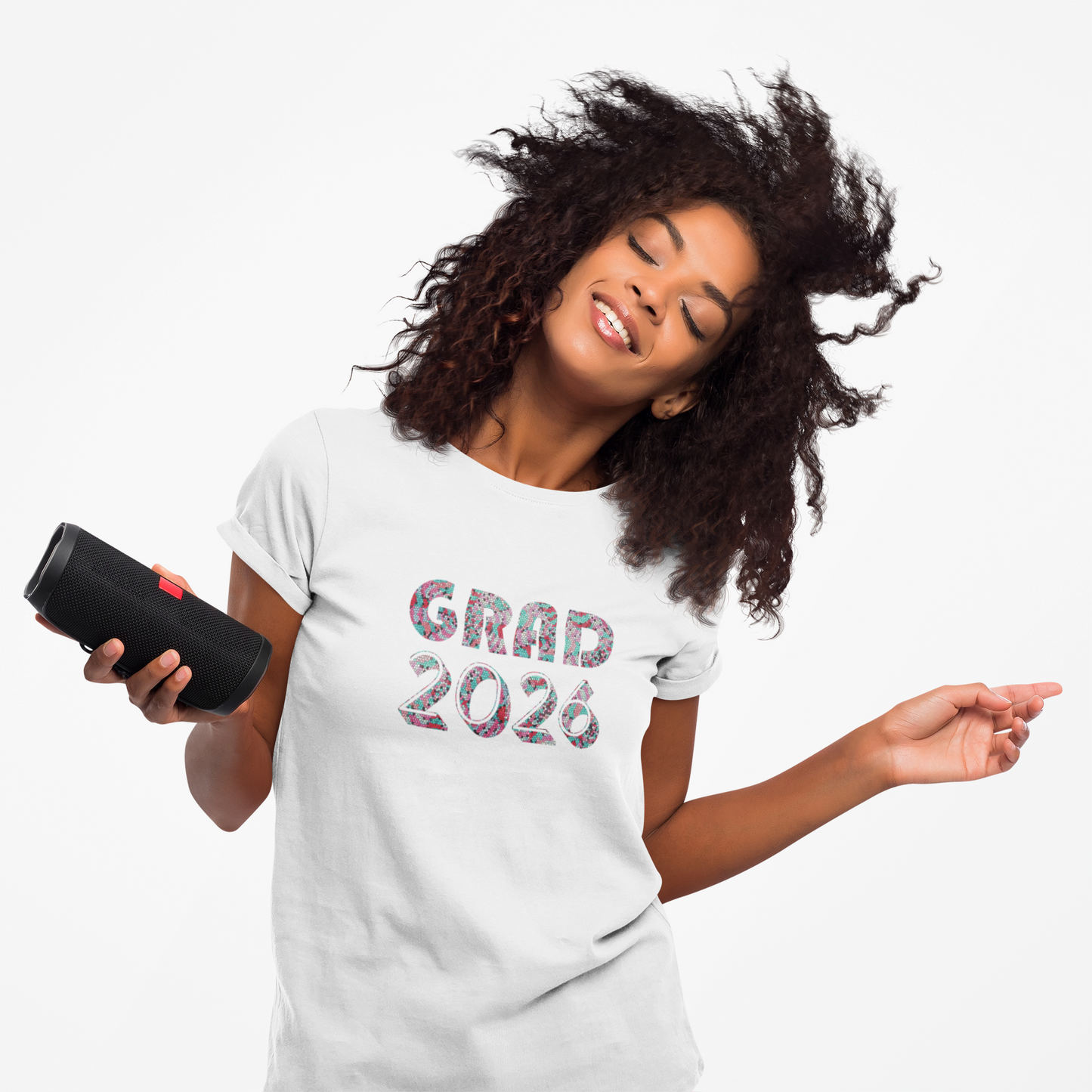 Personalized Graduation T-Shirt — Bold Colorful Name Graphic - Nensensical