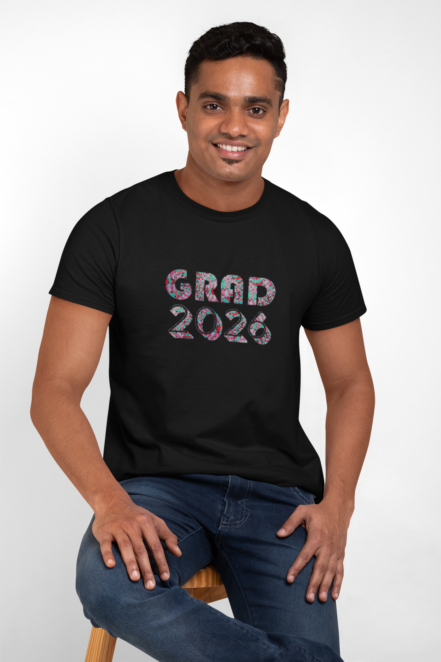 Personalized Graduation T-Shirt — Bold Colorful Name Graphic - Nensensical
