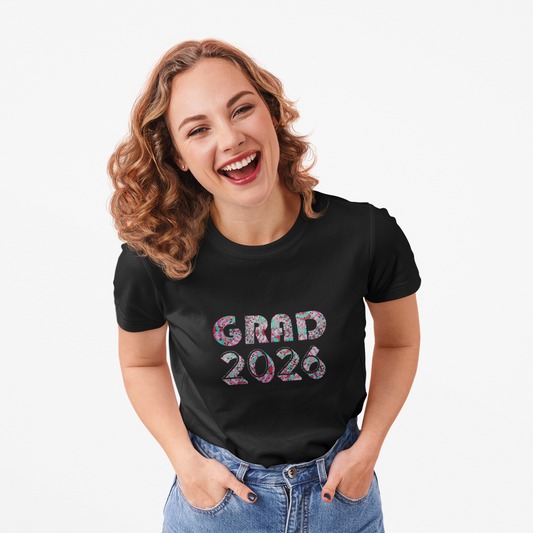 Personalized Graduation T-Shirt — Bold Colorful Name Graphic - Nensensical