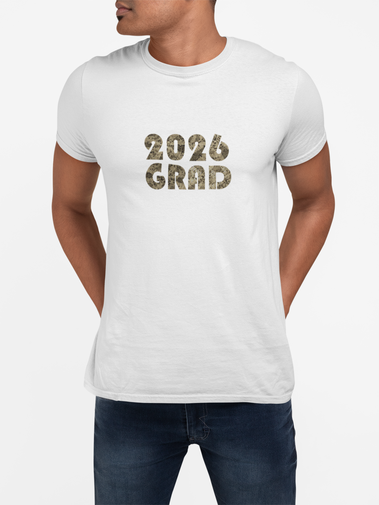 Personalizable Graduation 2026 Neutral Geometric Pattern Tee — Senior Commemorative T-Shirt - Nensensical