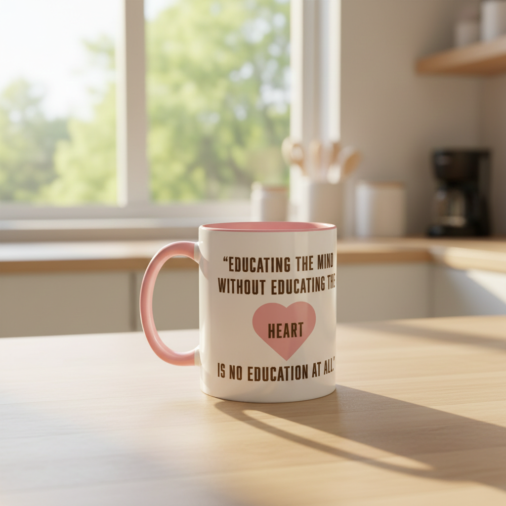 Aristotle Quote Educator Coffee Mug — "Educating the Mind Without Educating the Heart"
