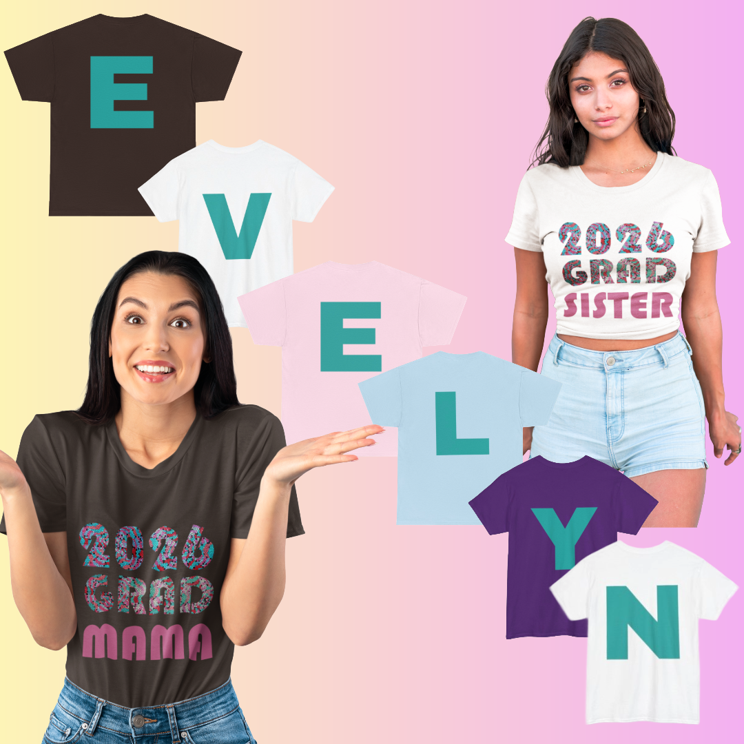 2026 Grad Personalized Tee — Spell Out A Name Graduation T-Shirt