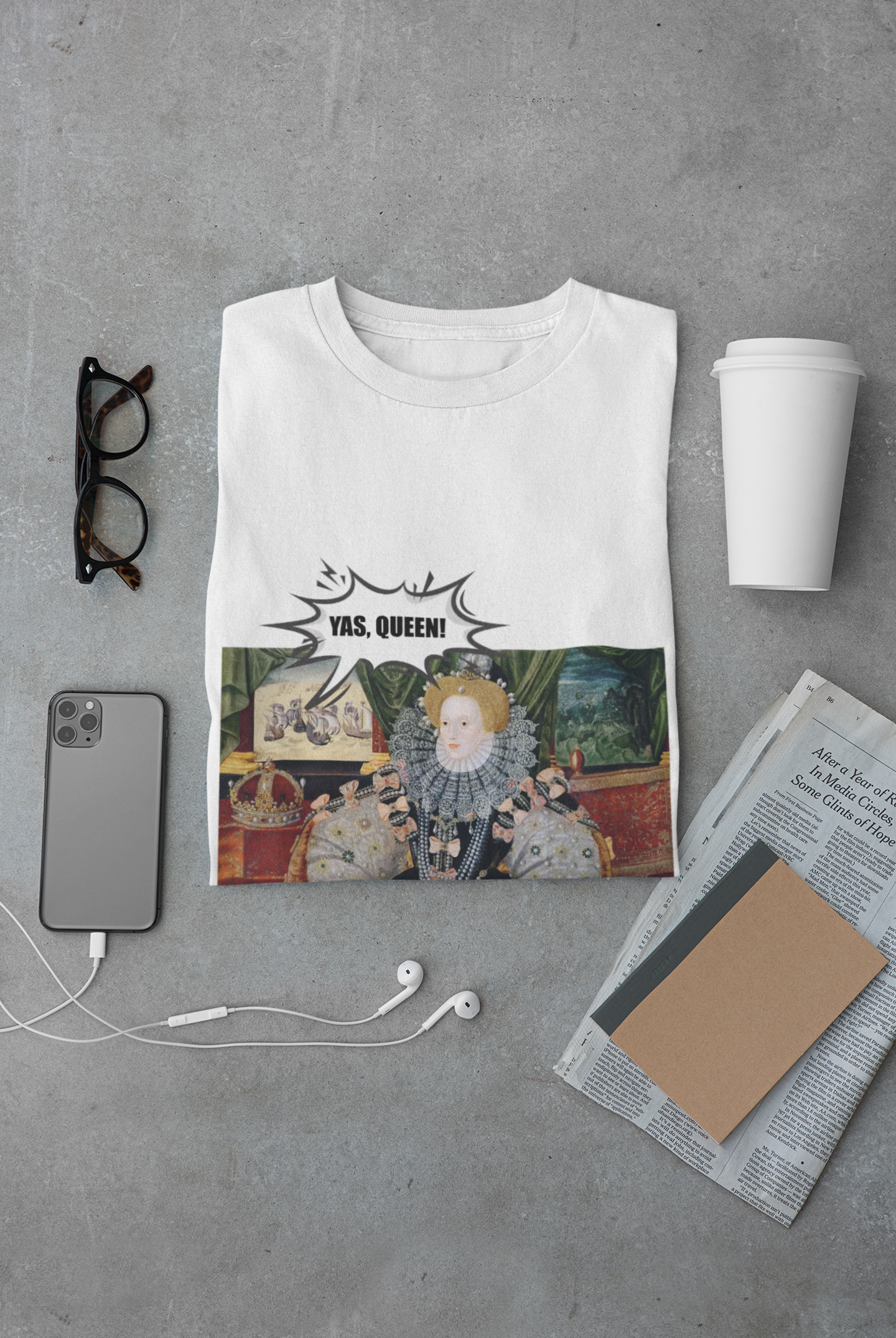 Queen Elizabeth I Armada Painting Joke T-shirt