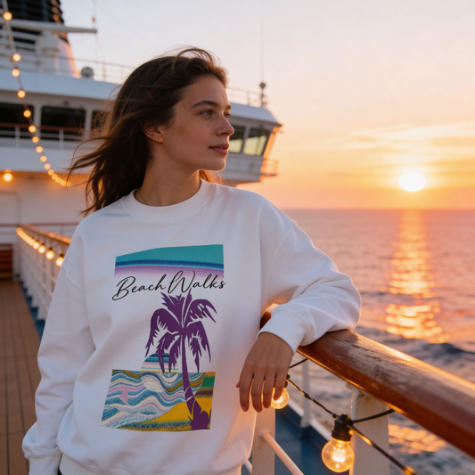 Beach Walks Crewneck Sweatshirt — Breezy Coastal Vibes