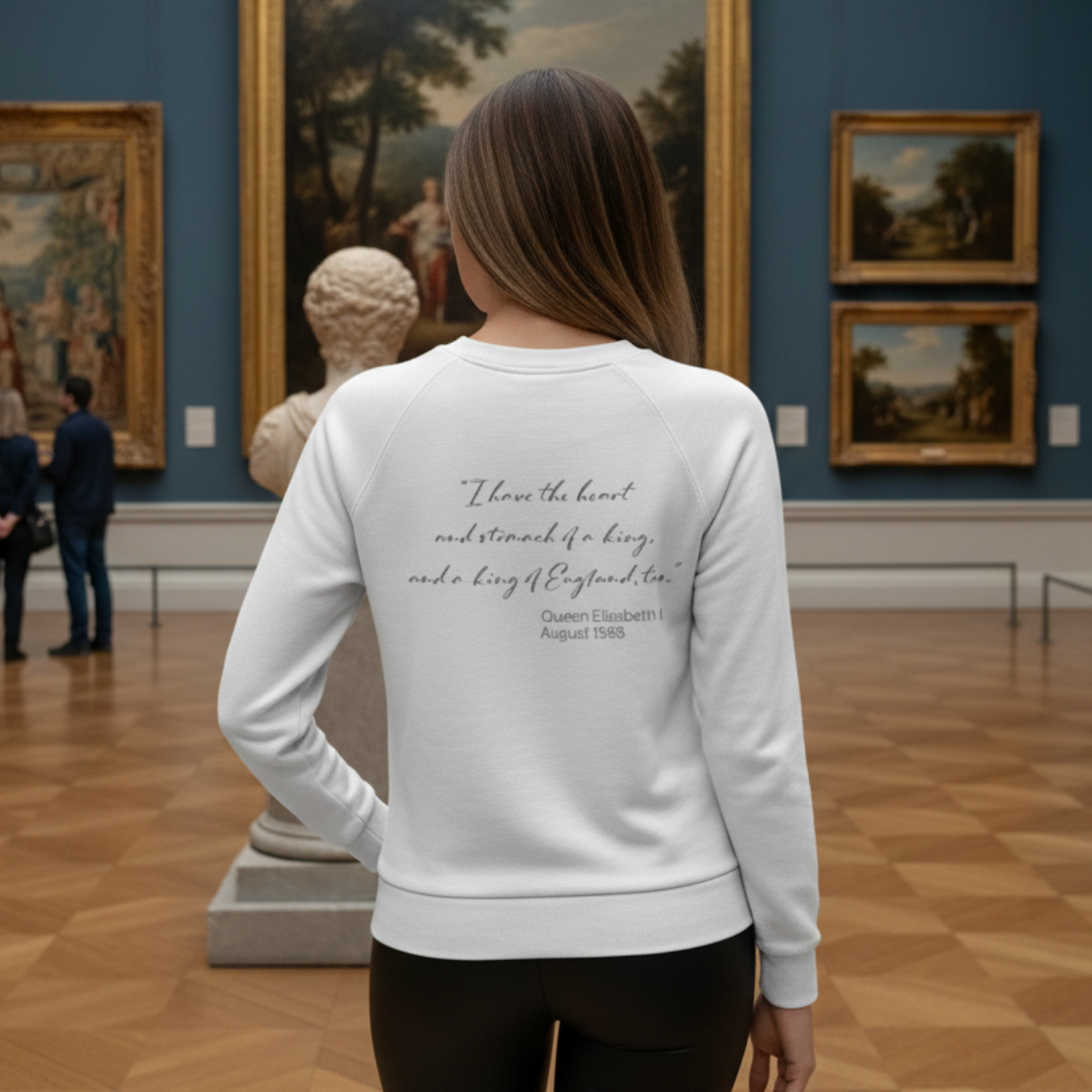 Queen Elizabeth I Portrait Sweatshirt – Historical Quote Graphic Crewneck