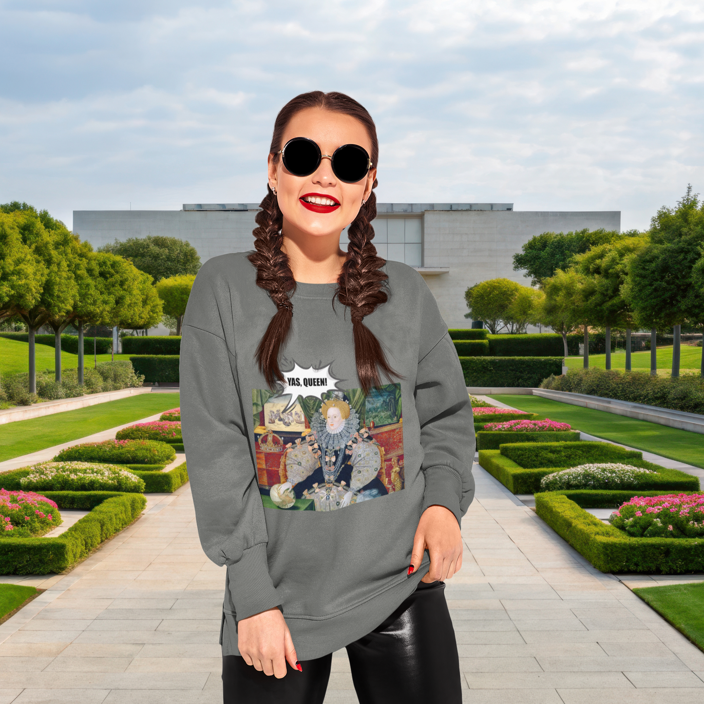 Queen Elizabeth I Portrait Sweatshirt – Historical Quote Graphic Crewneck