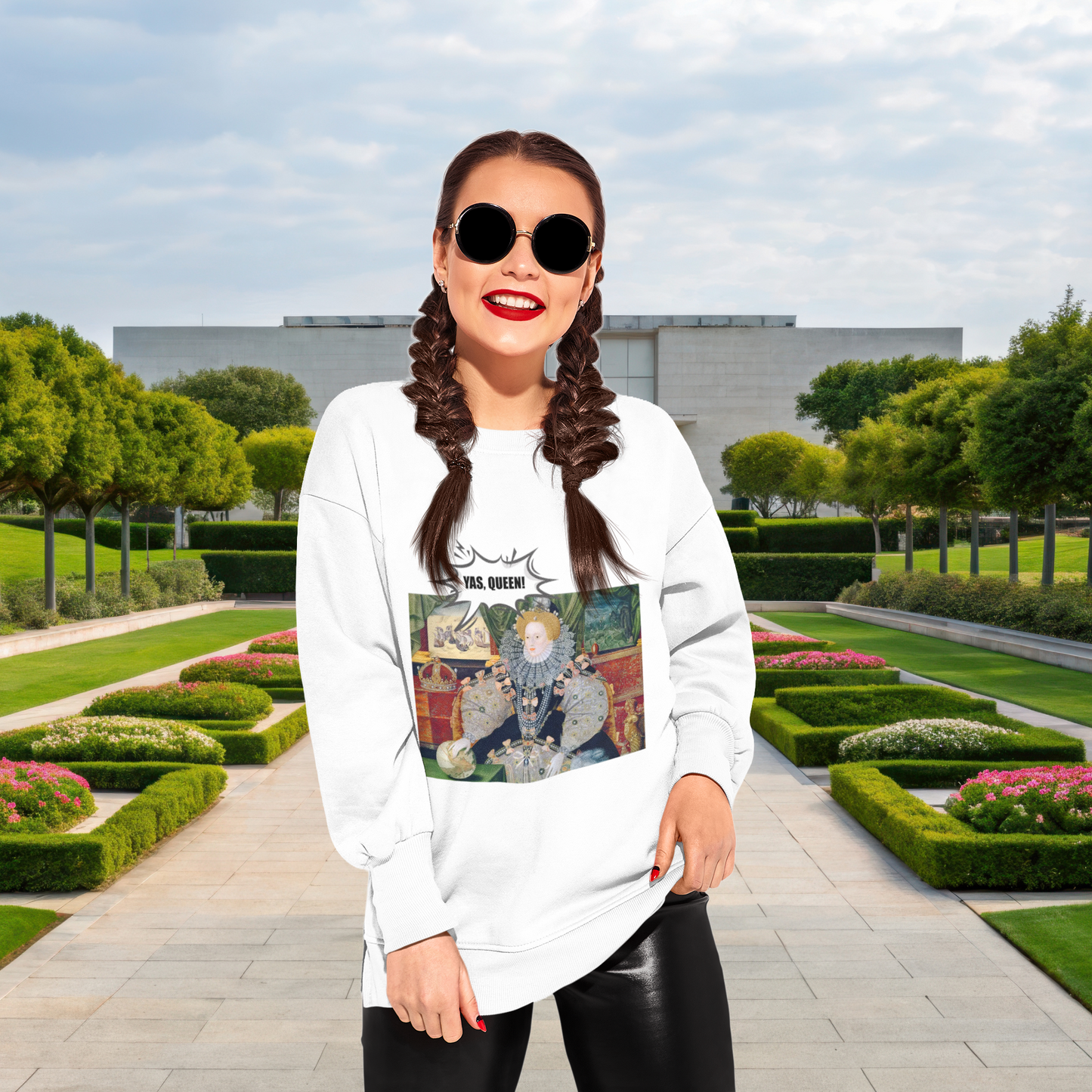 Queen Elizabeth I Portrait Sweatshirt – Historical Quote Graphic Crewneck