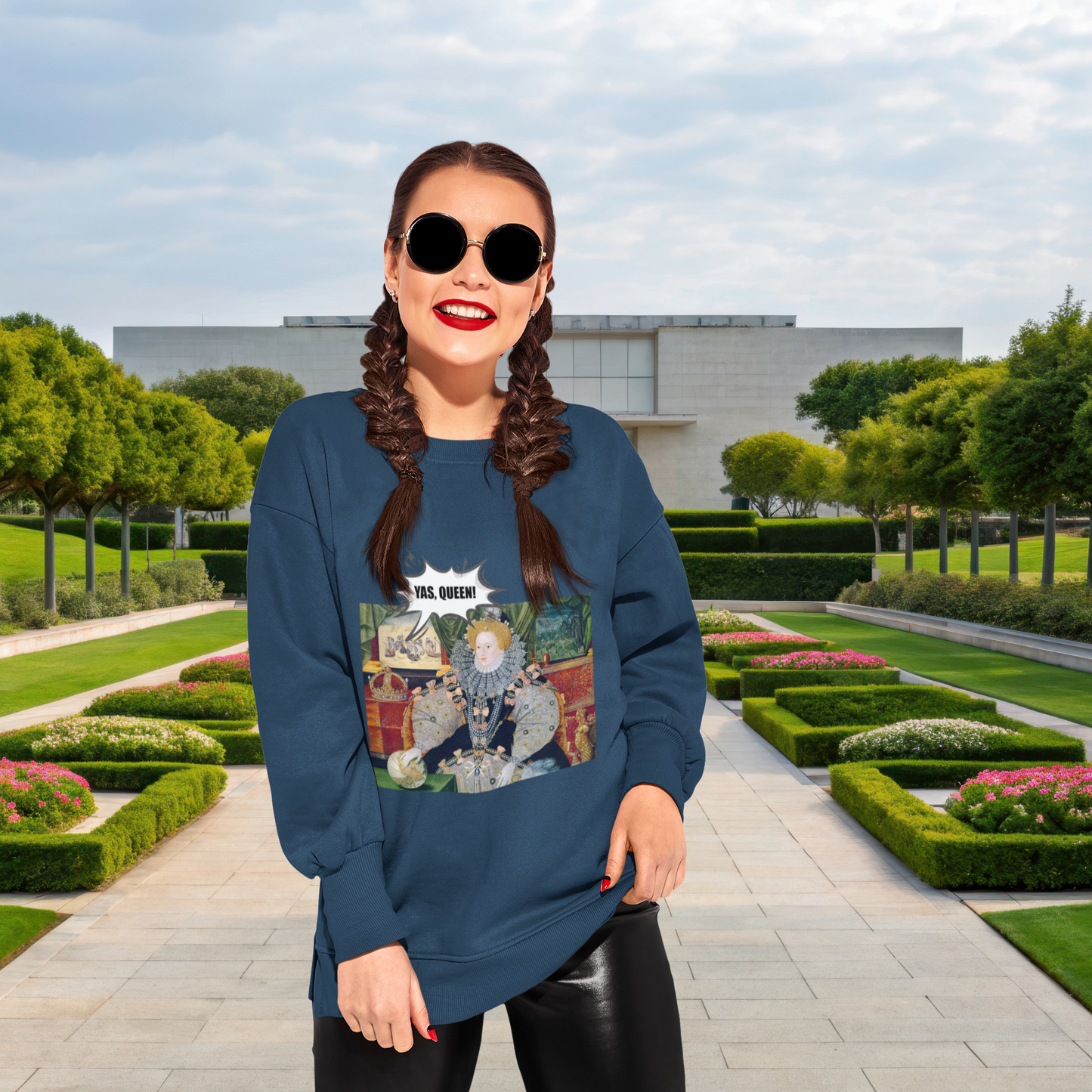 Queen Elizabeth I Portrait Sweatshirt – Historical Quote Graphic Crewneck