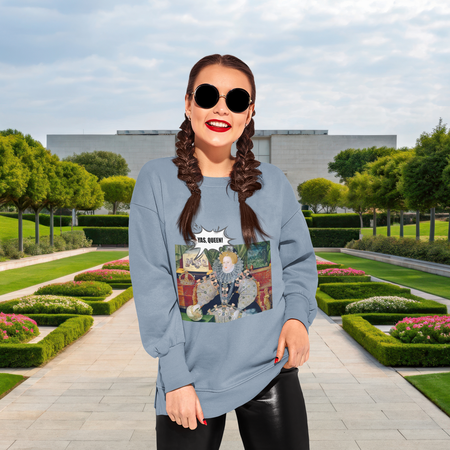 Queen Elizabeth I Portrait Sweatshirt – Historical Quote Graphic Crewneck
