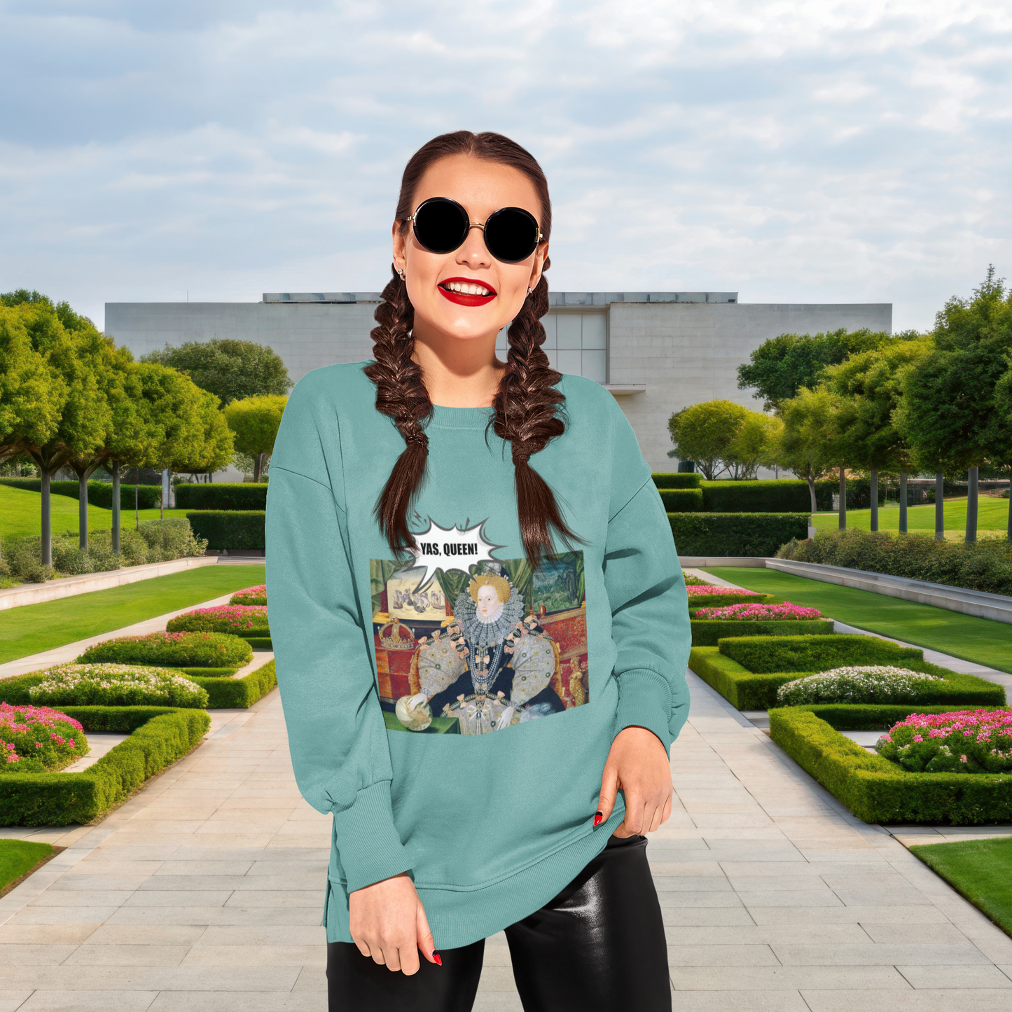 Queen Elizabeth I Portrait Sweatshirt – Historical Quote Graphic Crewneck
