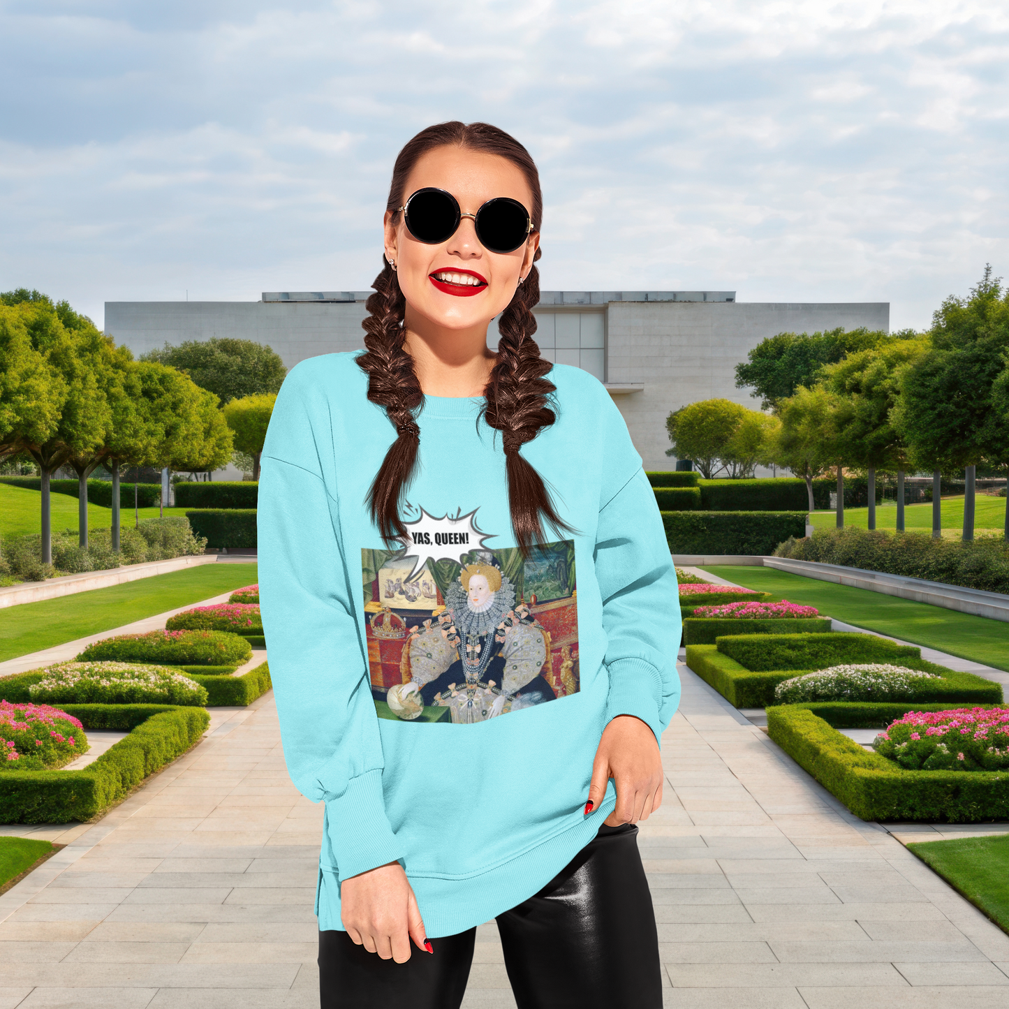 Queen Elizabeth I Portrait Sweatshirt – Historical Quote Graphic Crewneck