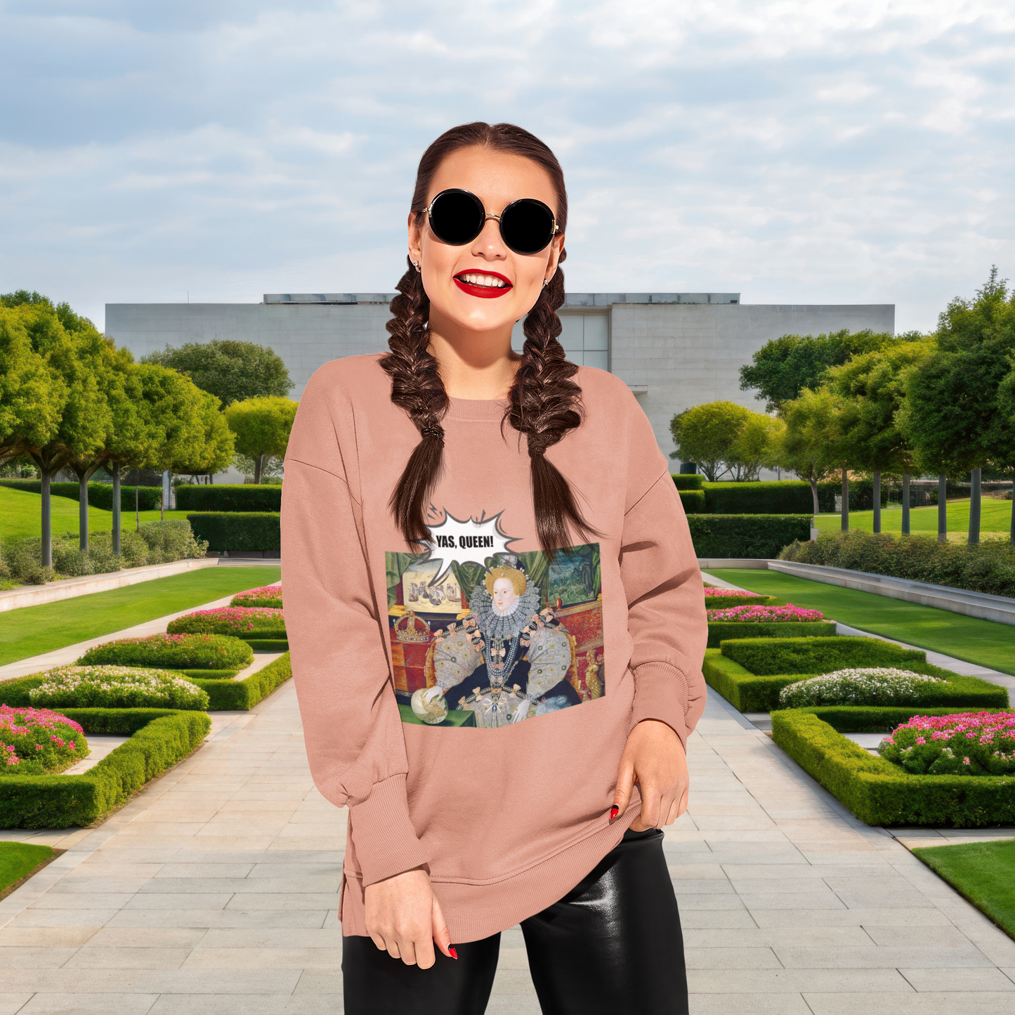 Queen Elizabeth I Portrait Sweatshirt – Historical Quote Graphic Crewneck