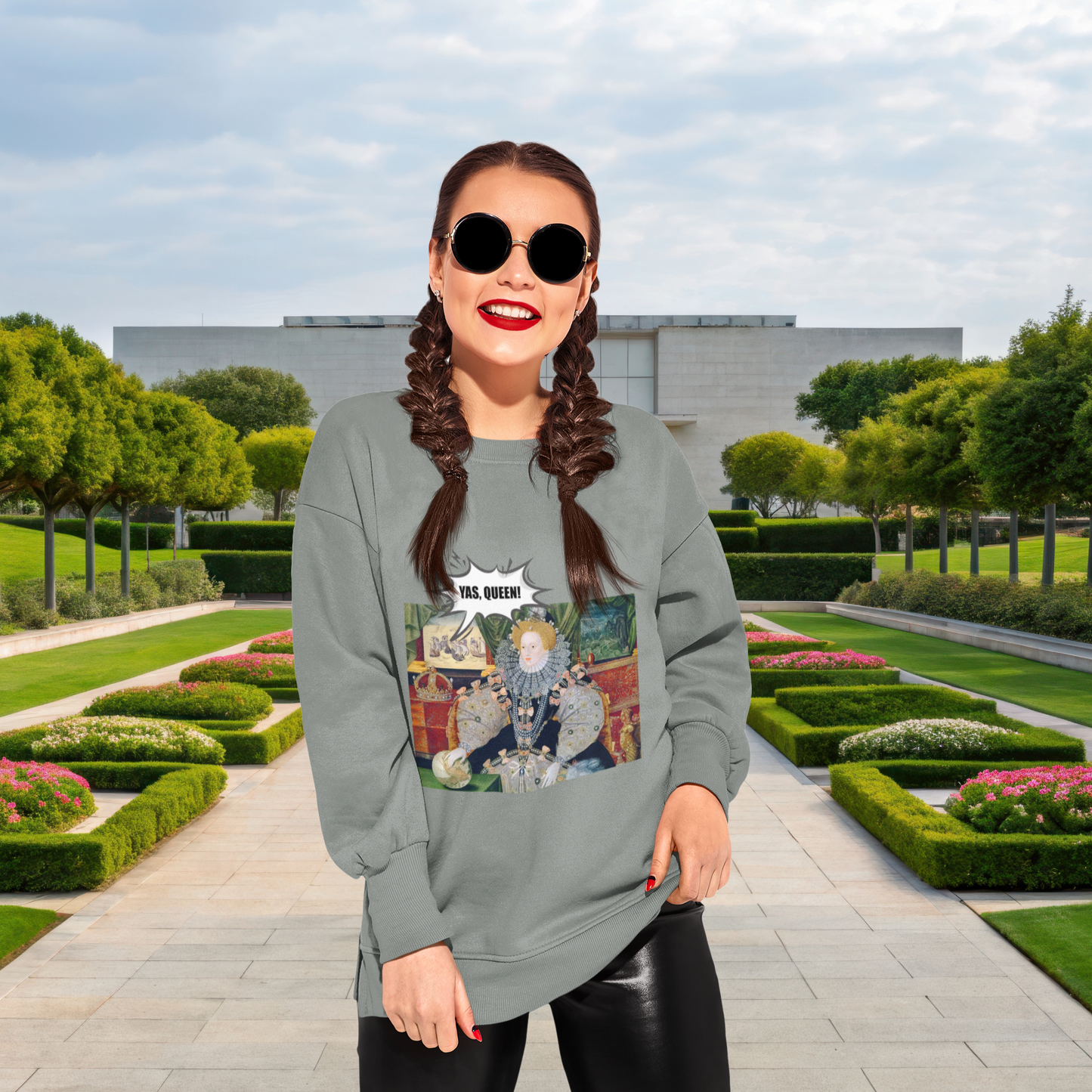 Queen Elizabeth I Portrait Sweatshirt – Historical Quote Graphic Crewneck